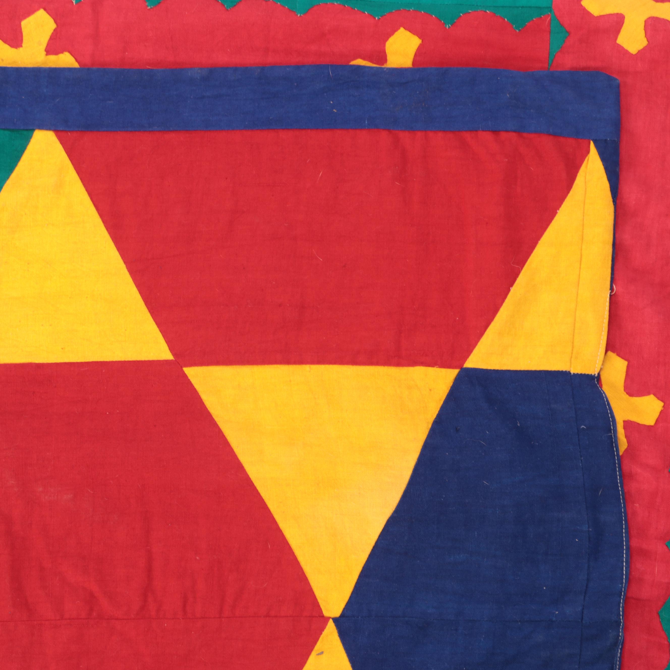 Handmade Sindhi Ralli Appliqué Quilt