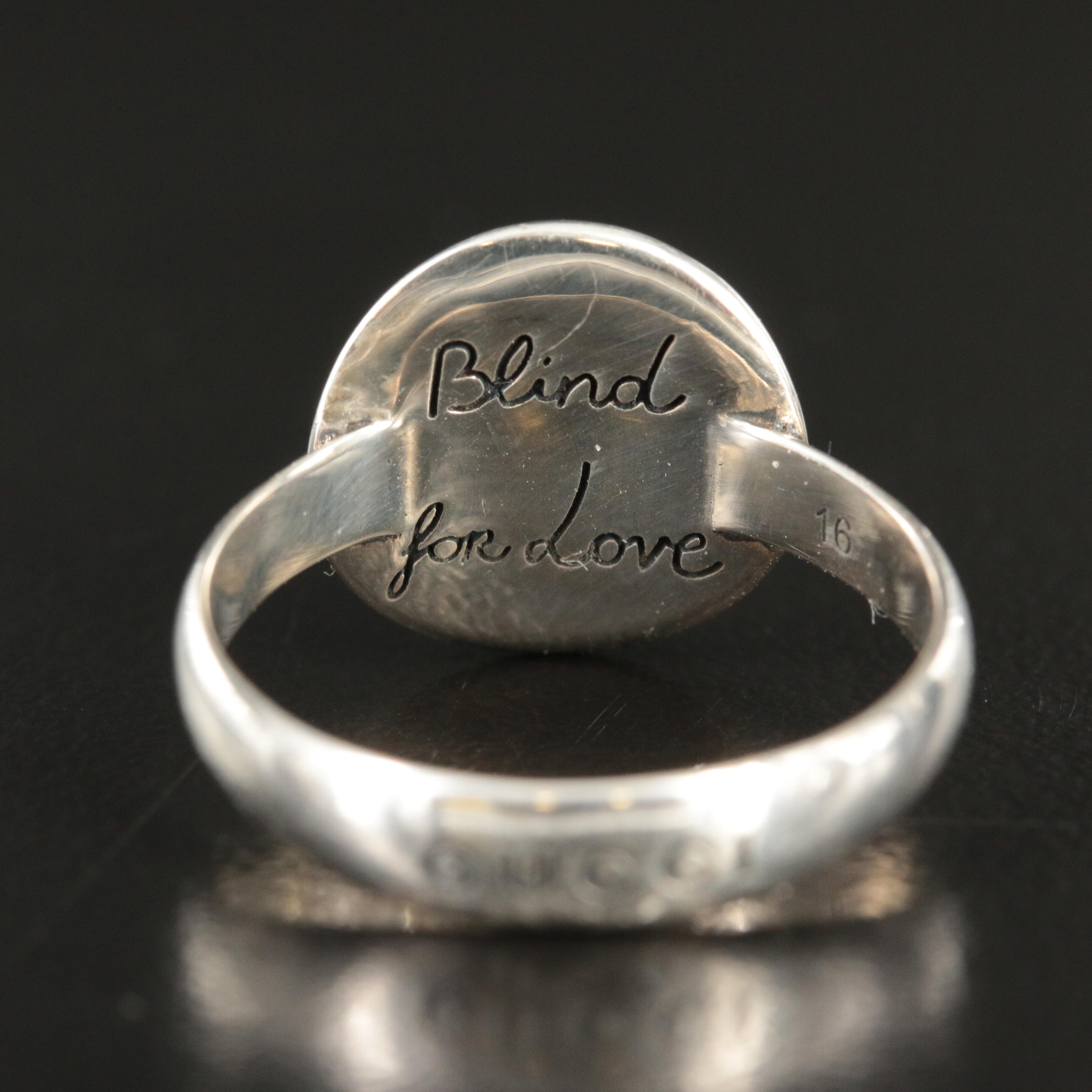 Gucci "Blind for Love" Sterling Mystic Cat Ring