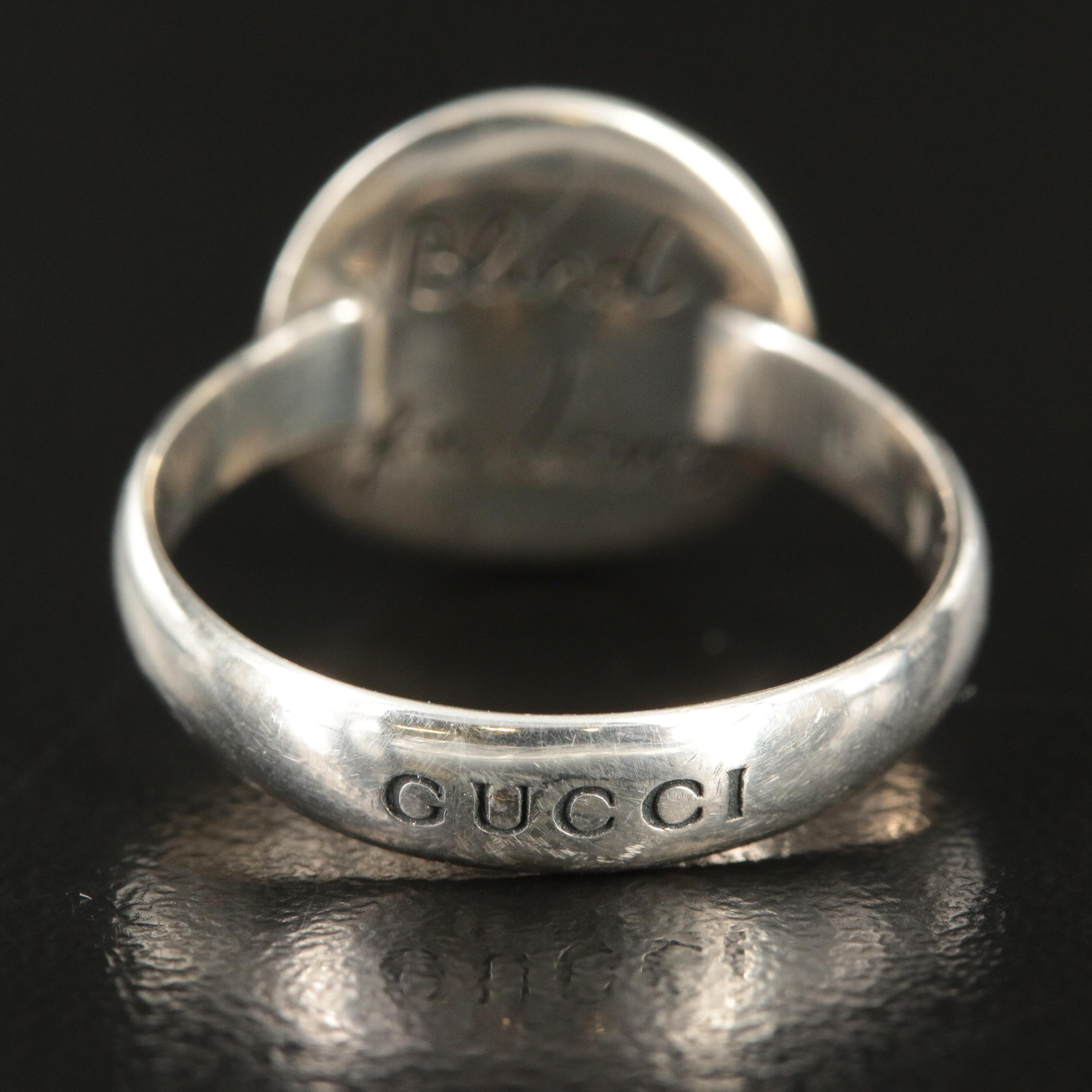 Gucci "Blind for Love" Sterling Mystic Cat Ring