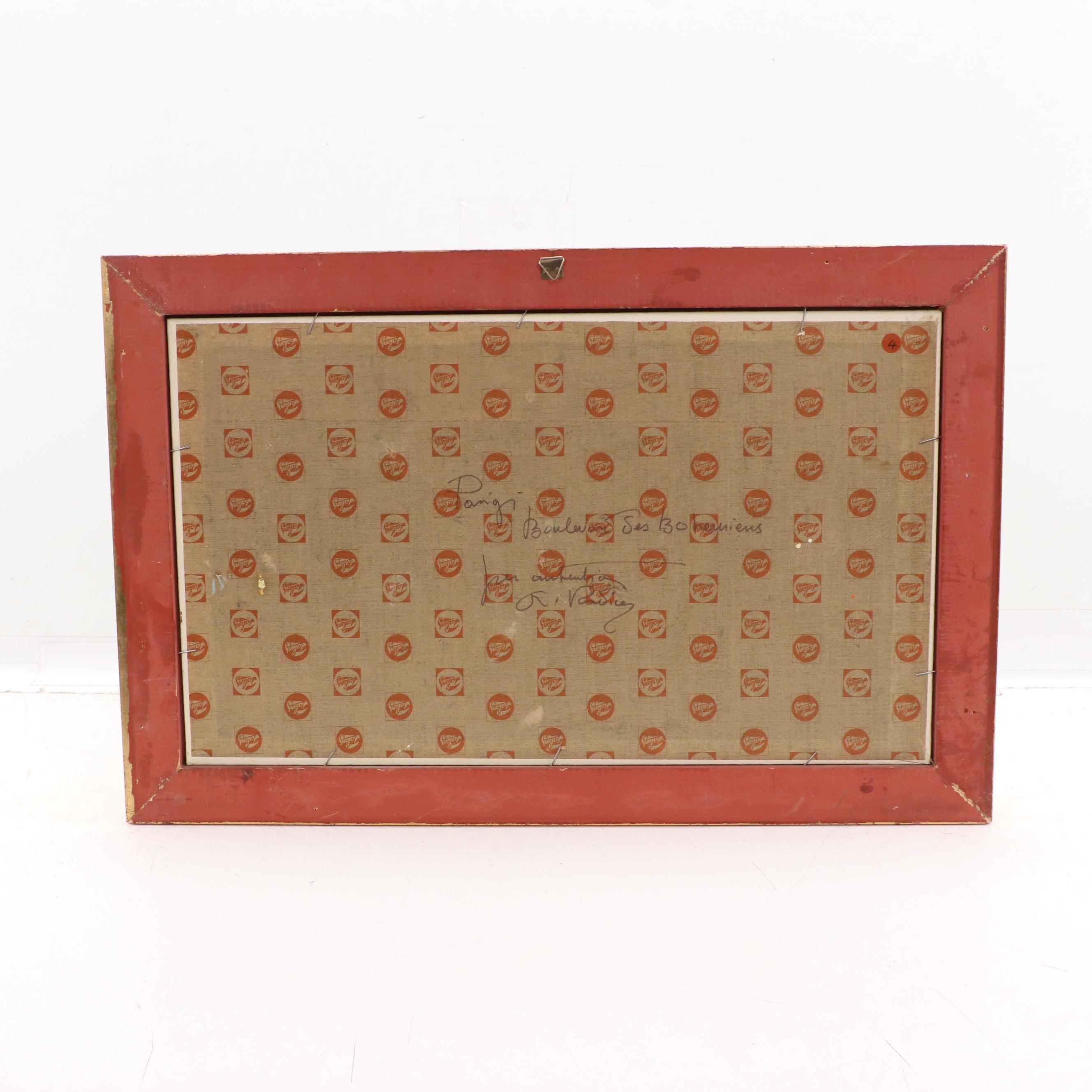 Parisian Street Scene Oil Painting