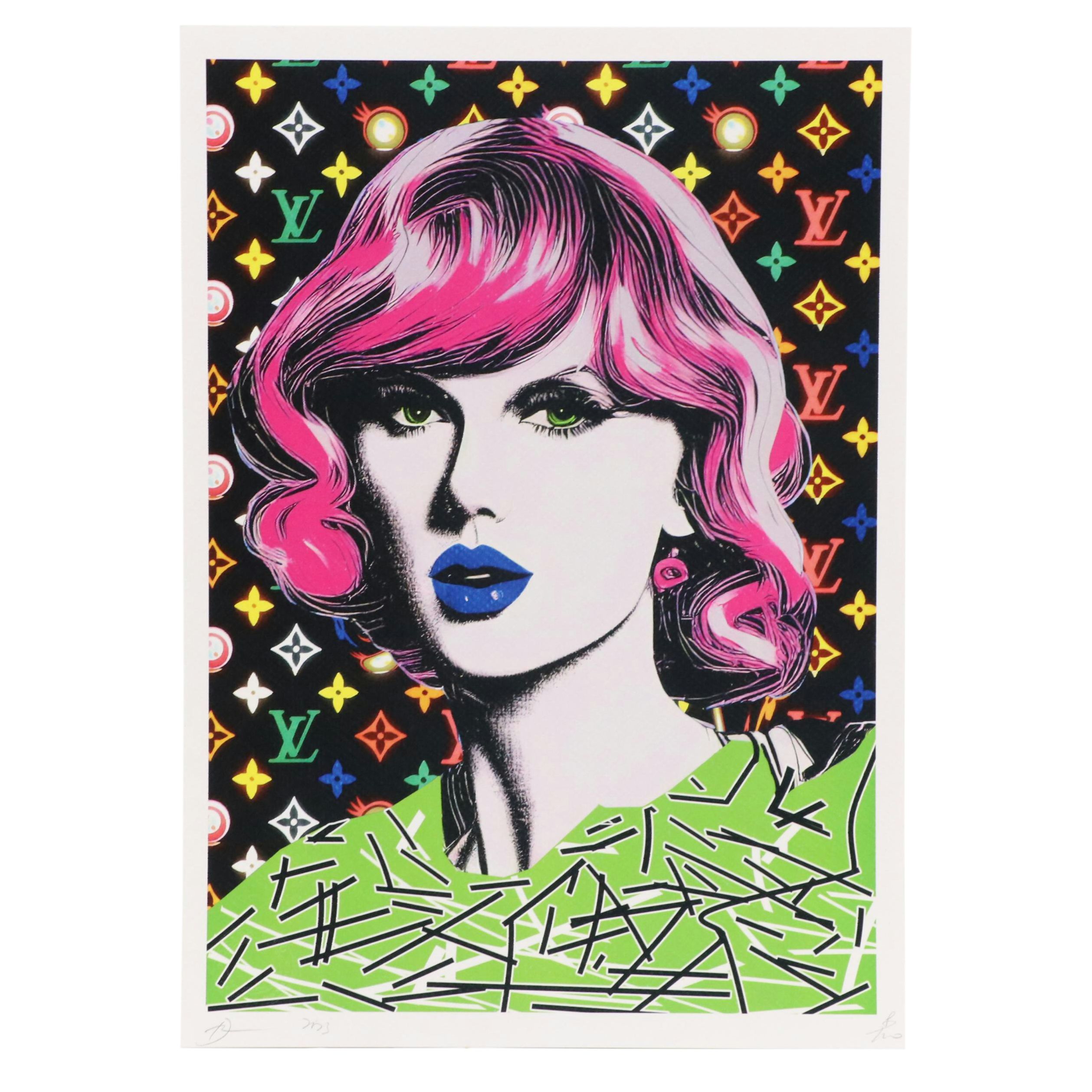 Death NYC Pop Art Graphic Print of Louis Vuitton x Taylor Swift, 2023