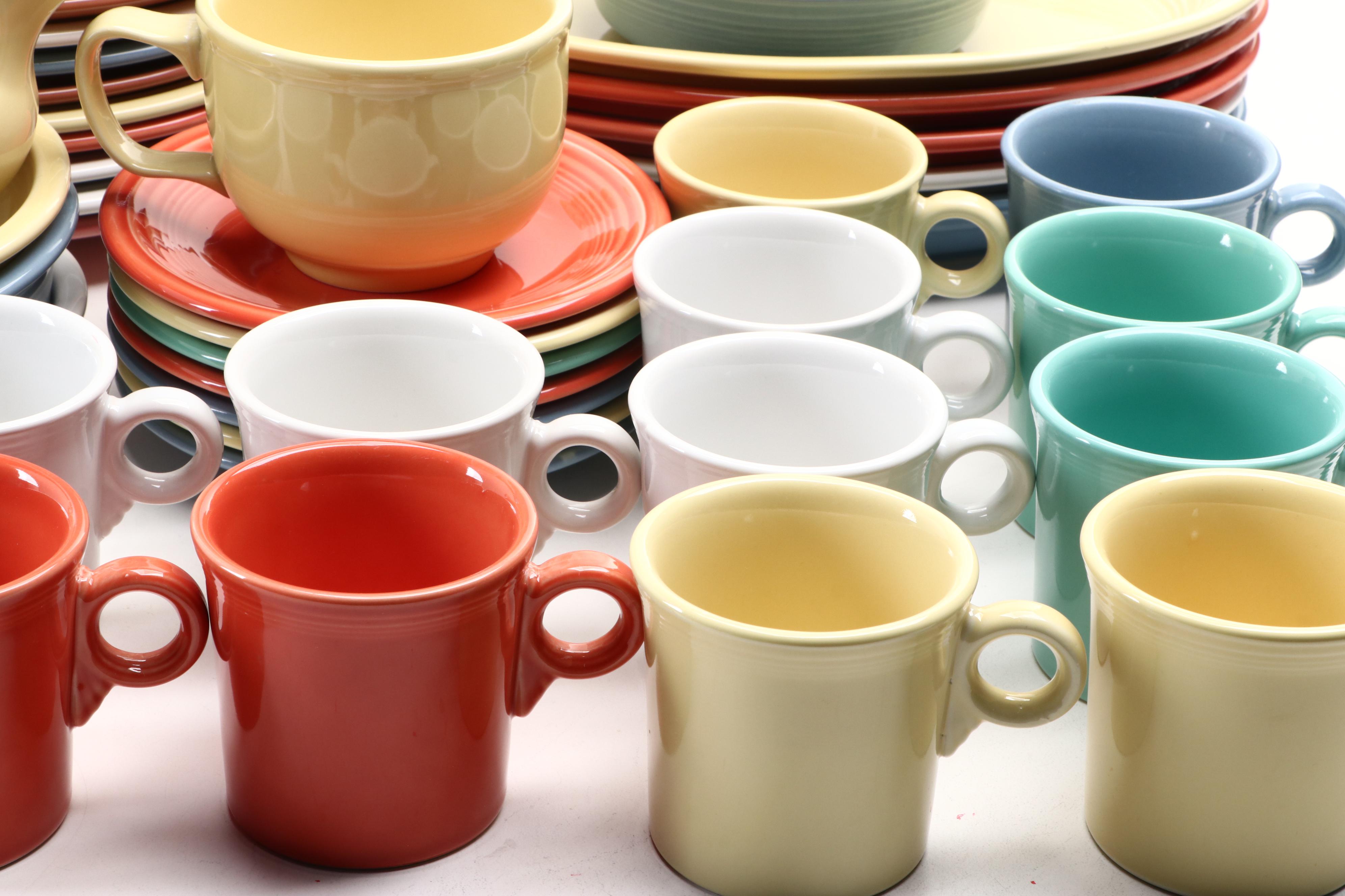 Homer Laughlin "Fiesta Ware" Ceramic Dinner Plates, Platters, Saucers and More