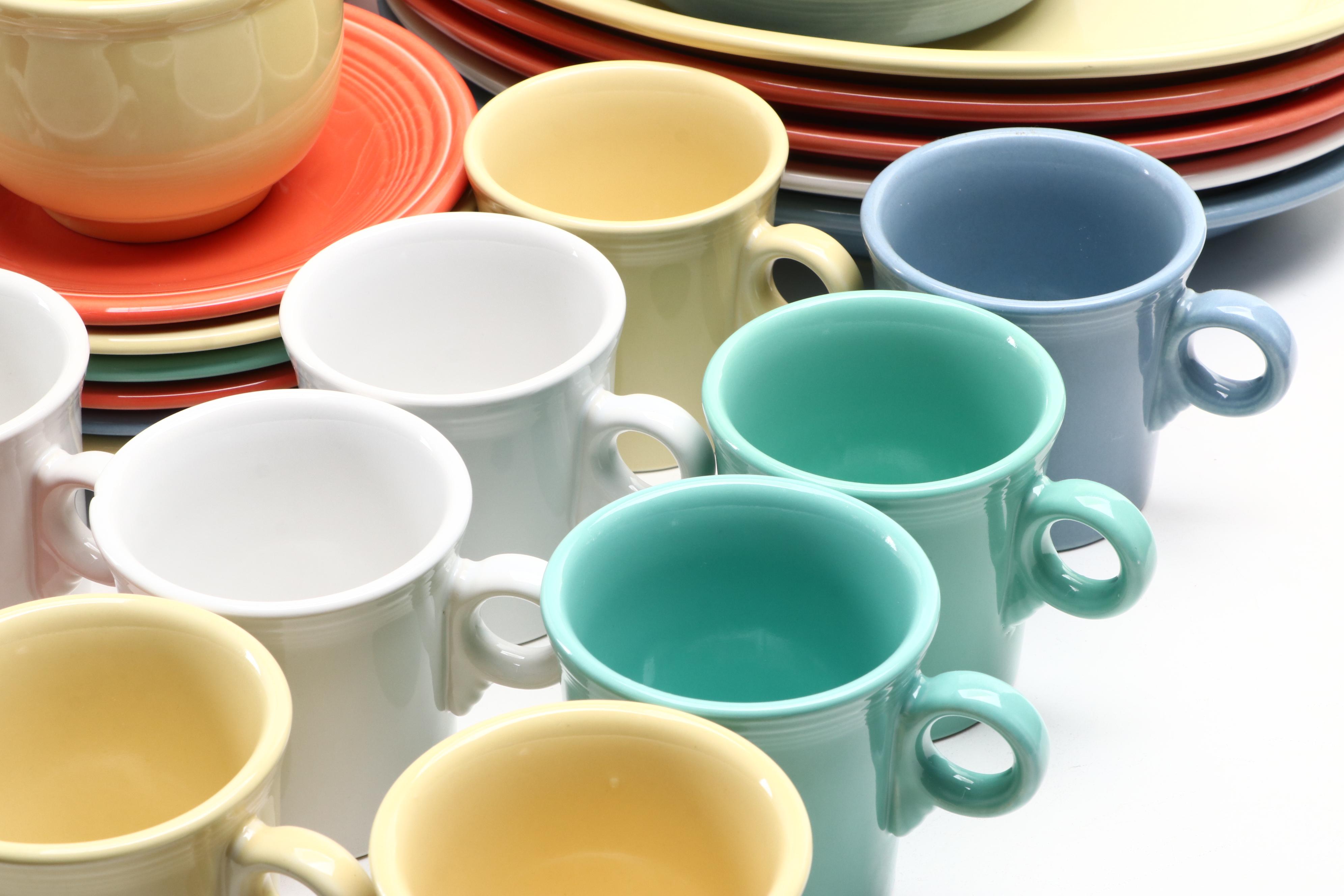 Homer Laughlin "Fiesta Ware" Ceramic Dinner Plates, Platters, Saucers and More