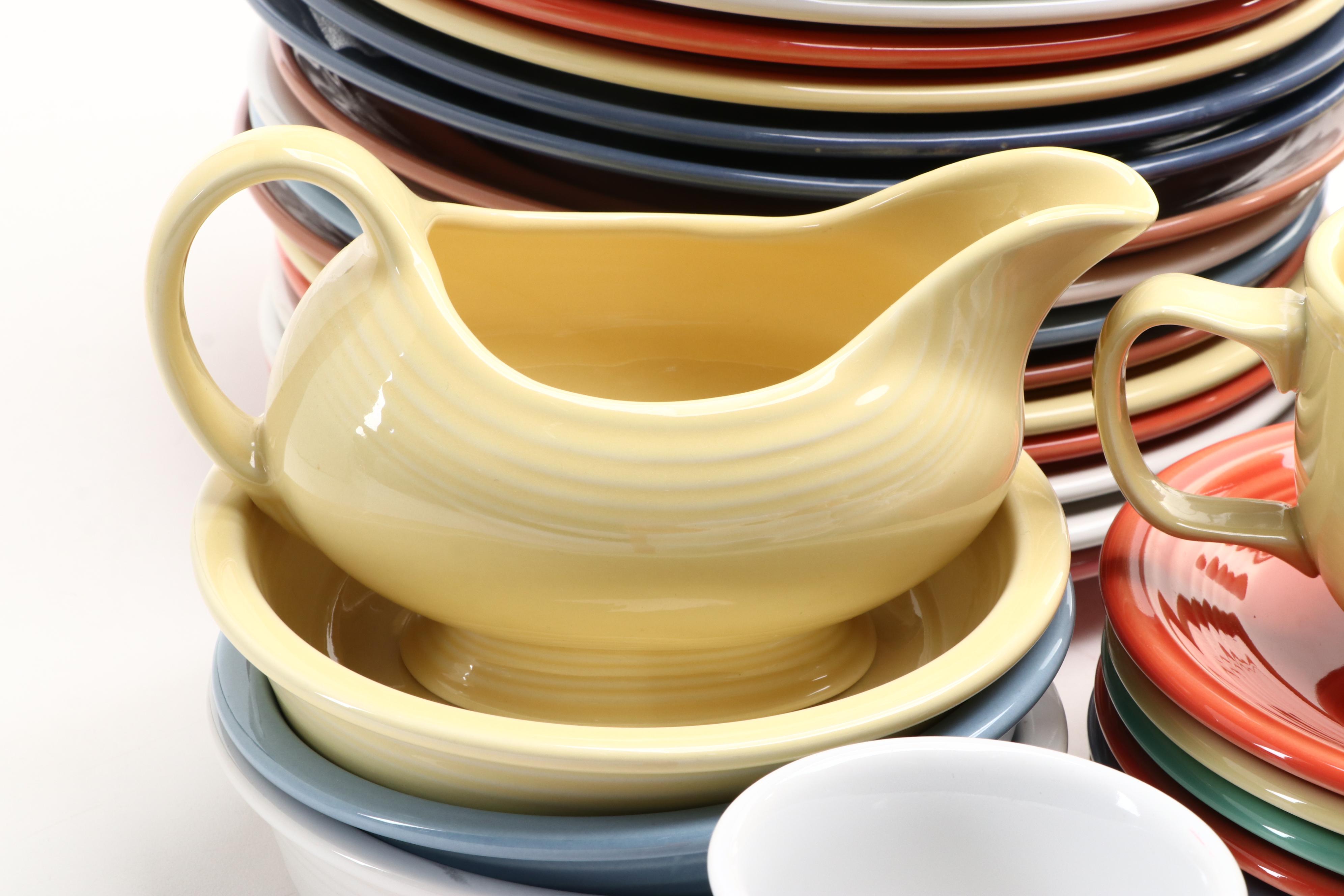 Homer Laughlin "Fiesta Ware" Ceramic Dinner Plates, Platters, Saucers and More