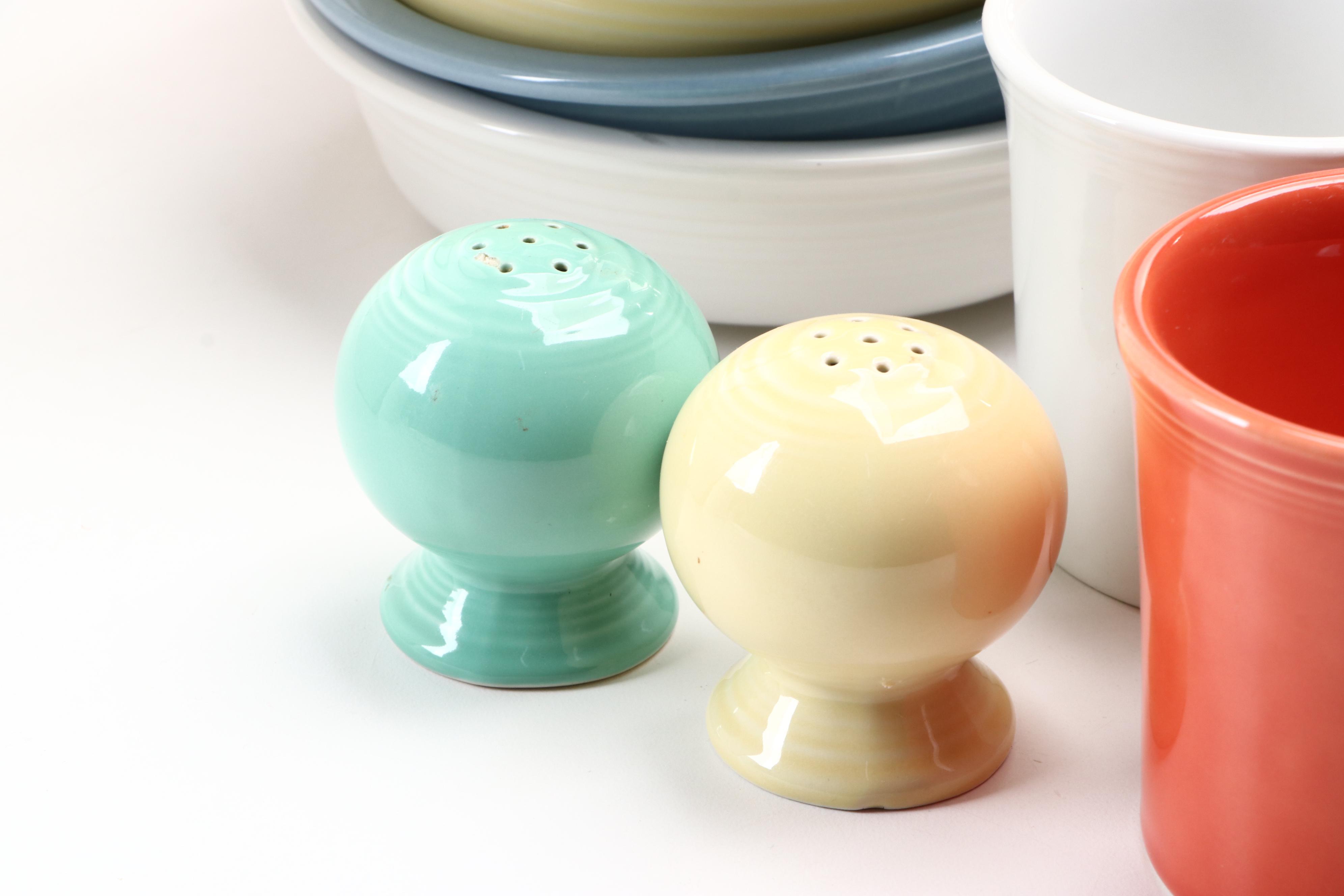 Homer Laughlin "Fiesta Ware" Ceramic Dinner Plates, Platters, Saucers and More