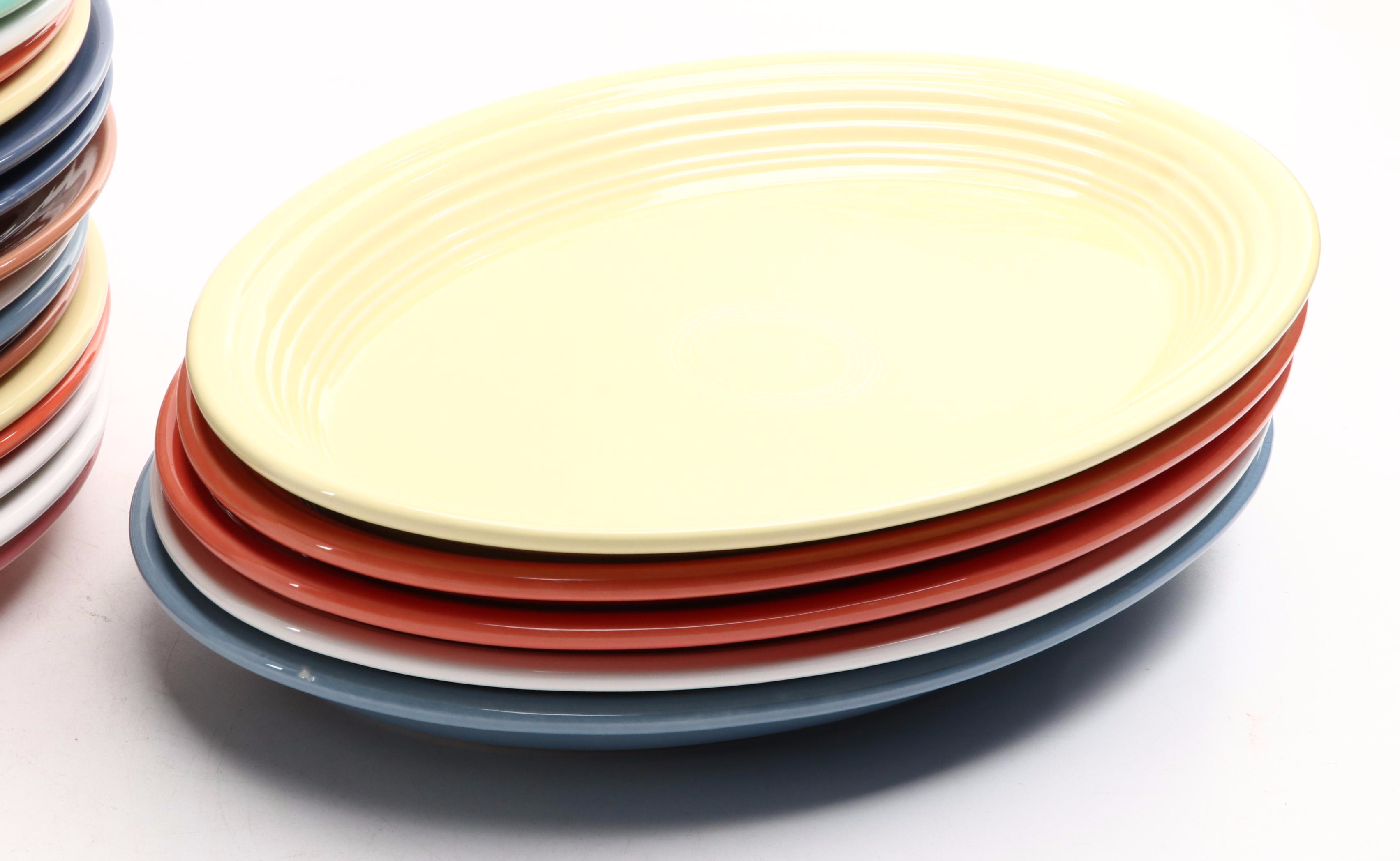 Homer Laughlin "Fiesta Ware" Ceramic Dinner Plates, Platters, Saucers and More