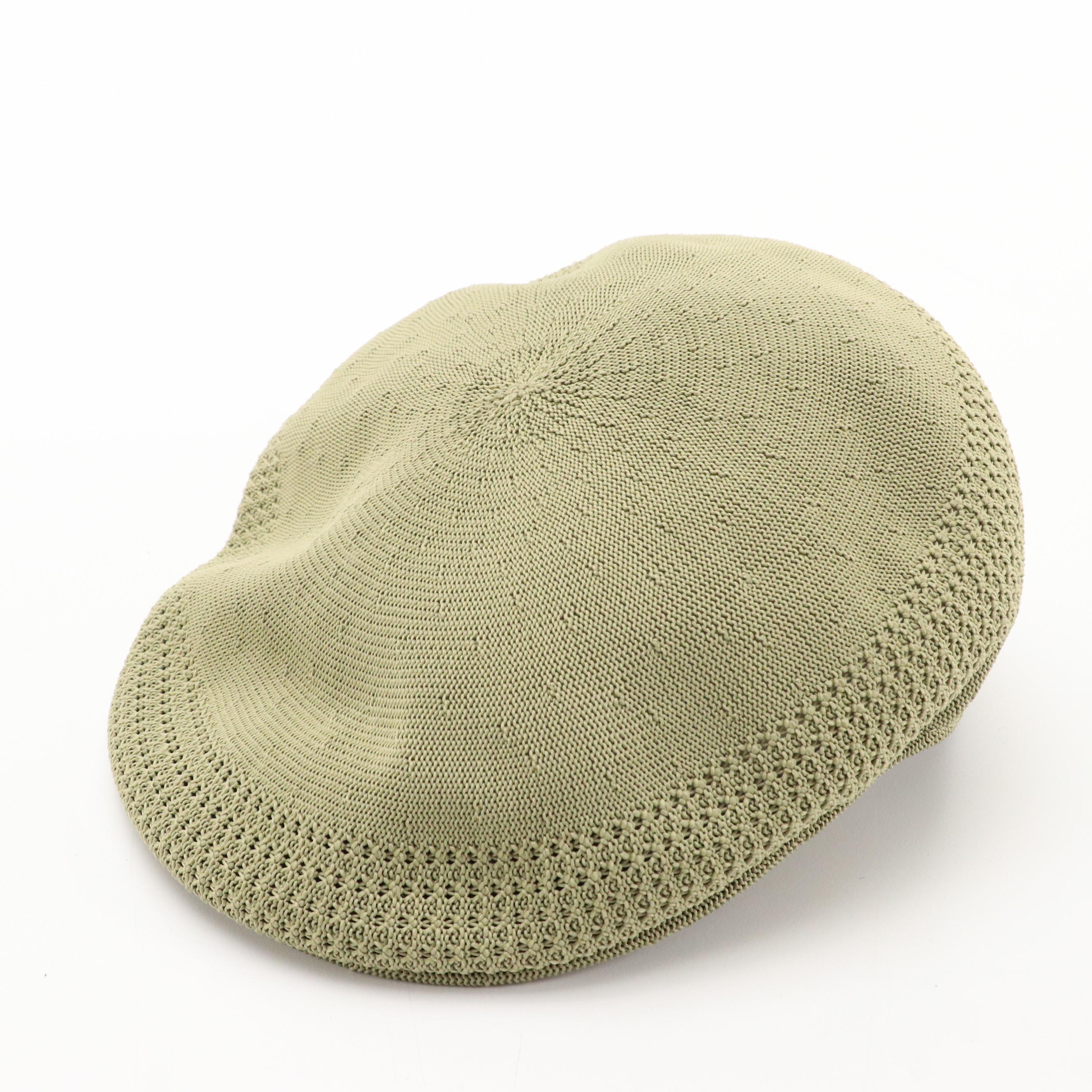 Kangol Tropic Ventair 504 Sage & Yellow Flat Caps, White Tropic Spitfire Cap