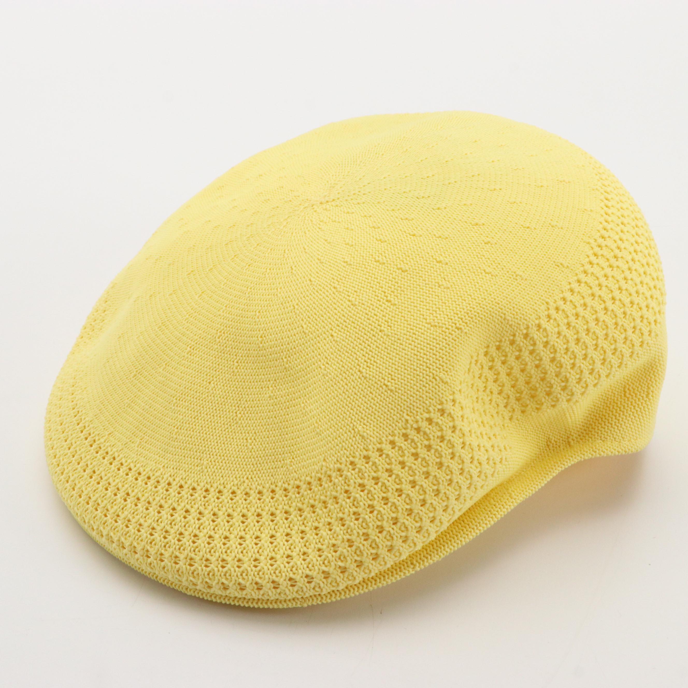 Kangol Tropic Ventair 504 Sage & Yellow Flat Caps, White Tropic Spitfire Cap
