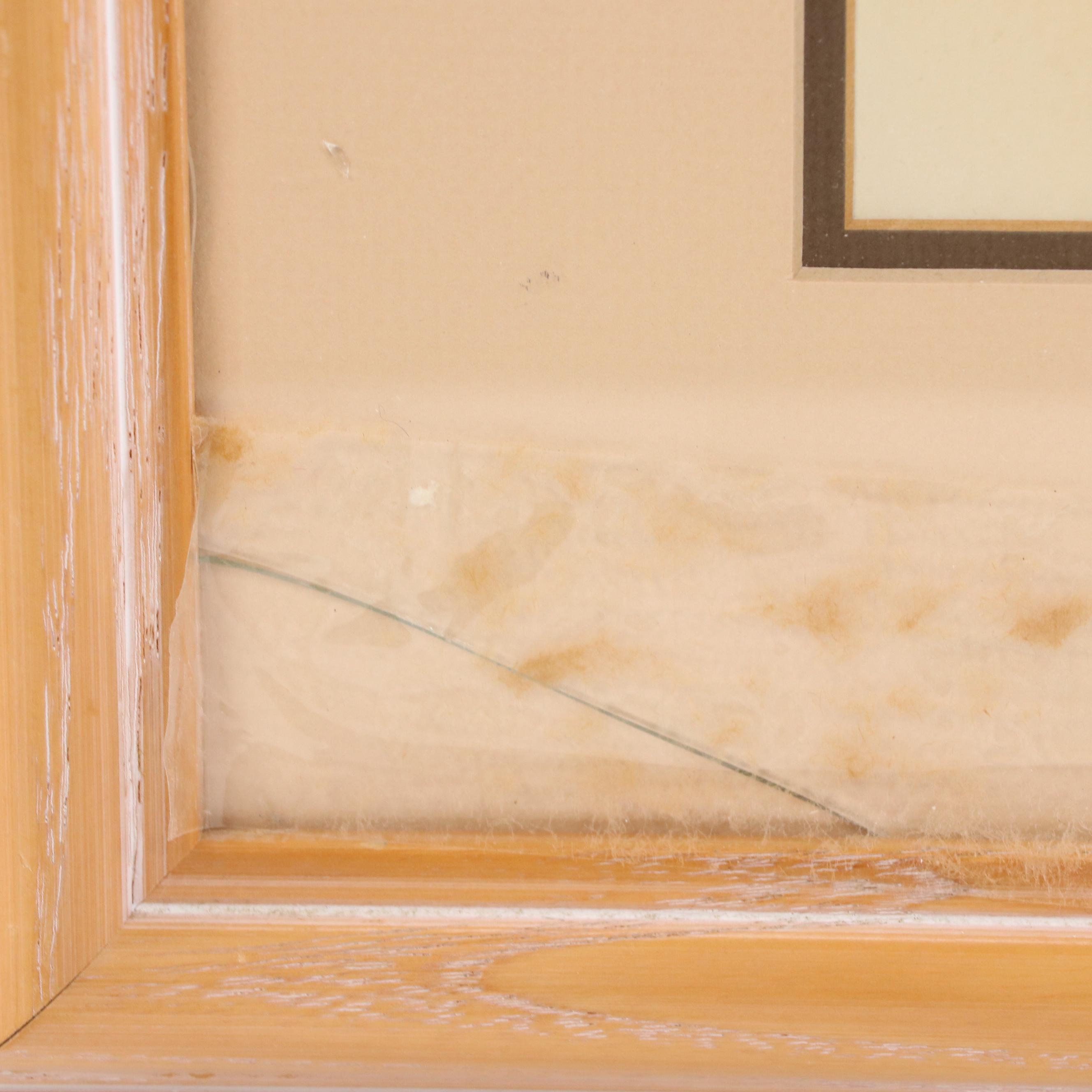 Michael Farrell Hill Native American Portrait Watercolor Painting, 1987