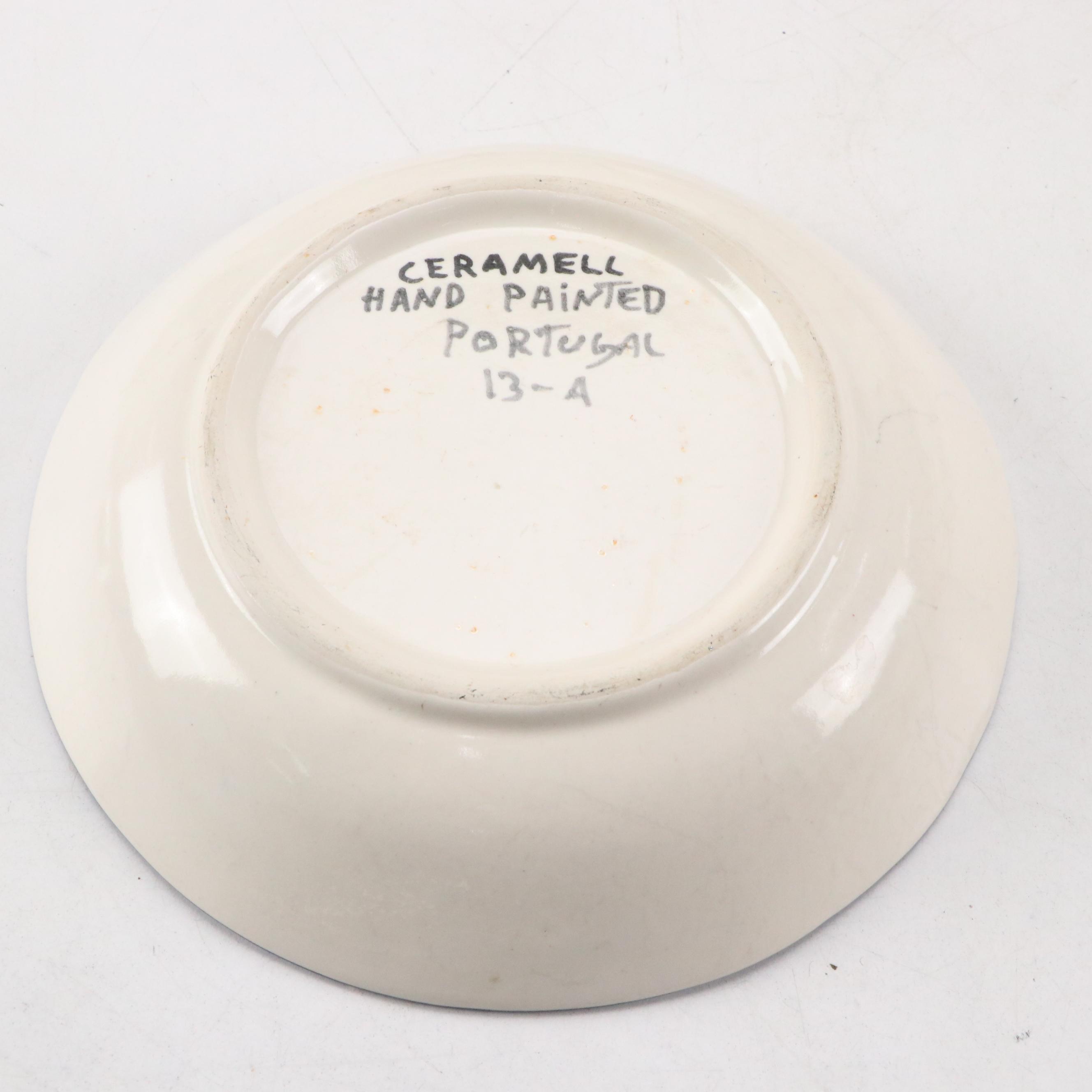 Henriot Quimper Tin Glaze Dinnerware and Candlesticks with Others