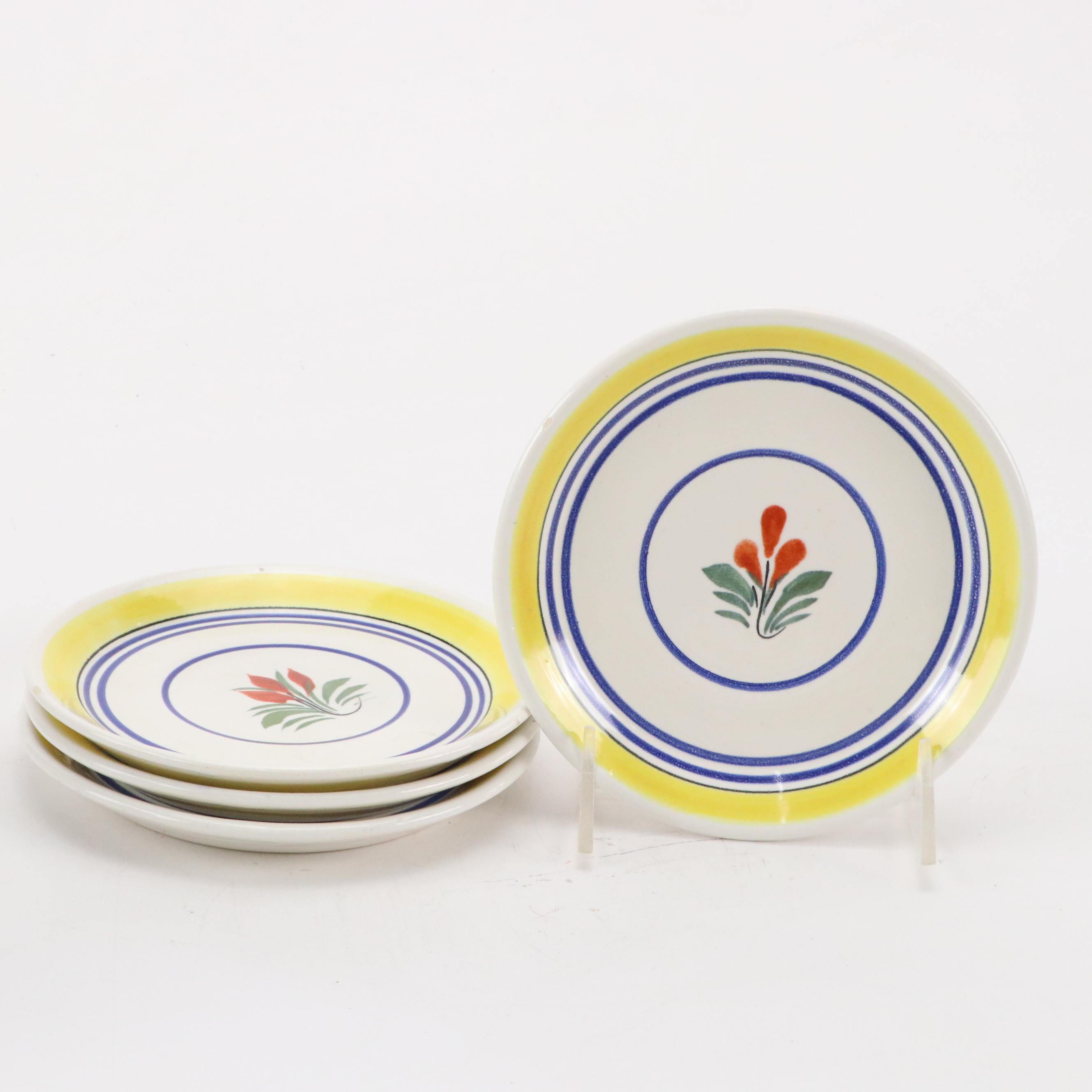 Henriot Quimper Tin Glaze Dinnerware and Candlesticks with Others