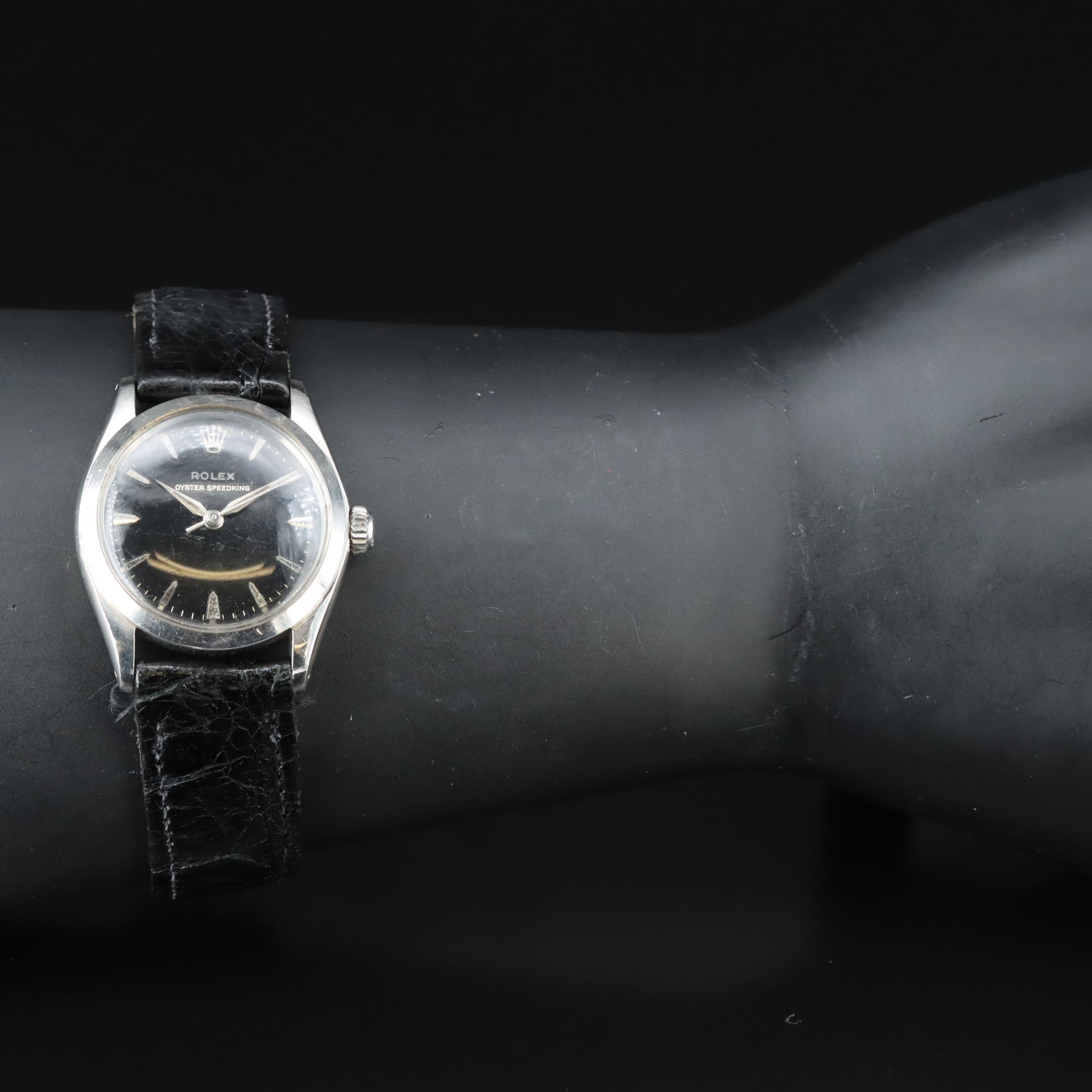 1963 Rolex Oyster Speedking Stem Wind Stainless Steel Watch