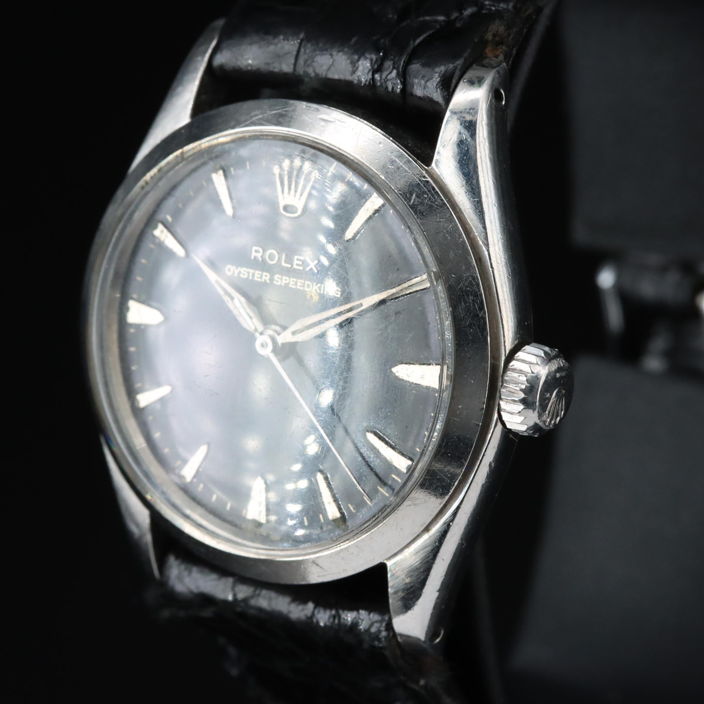 1963 Rolex Oyster Speedking Stem Wind Stainless Steel Watch