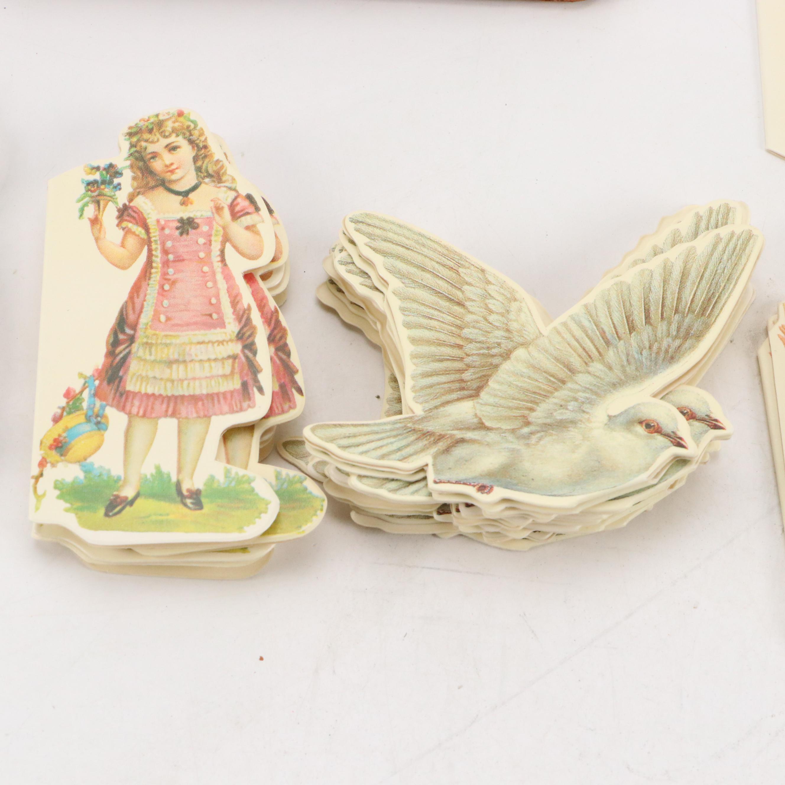 Embossed Leather Address Book with Greeting Cards EBTH