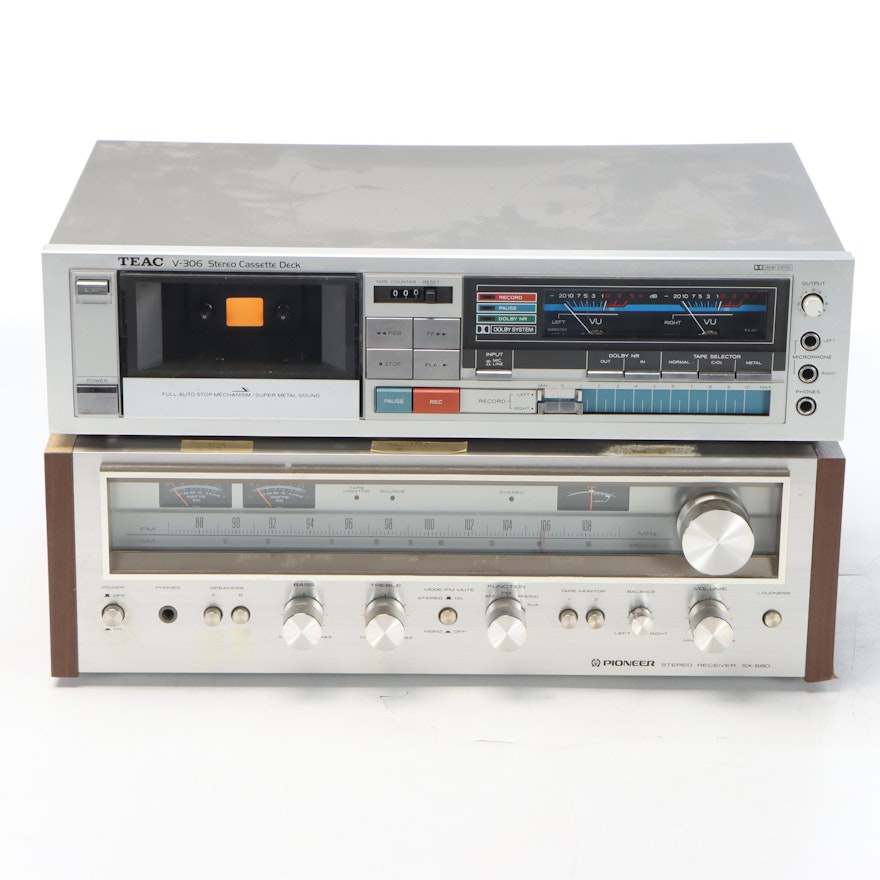 Pioneer SX-680 Receiver with TEAC X-306 Cassette Deck