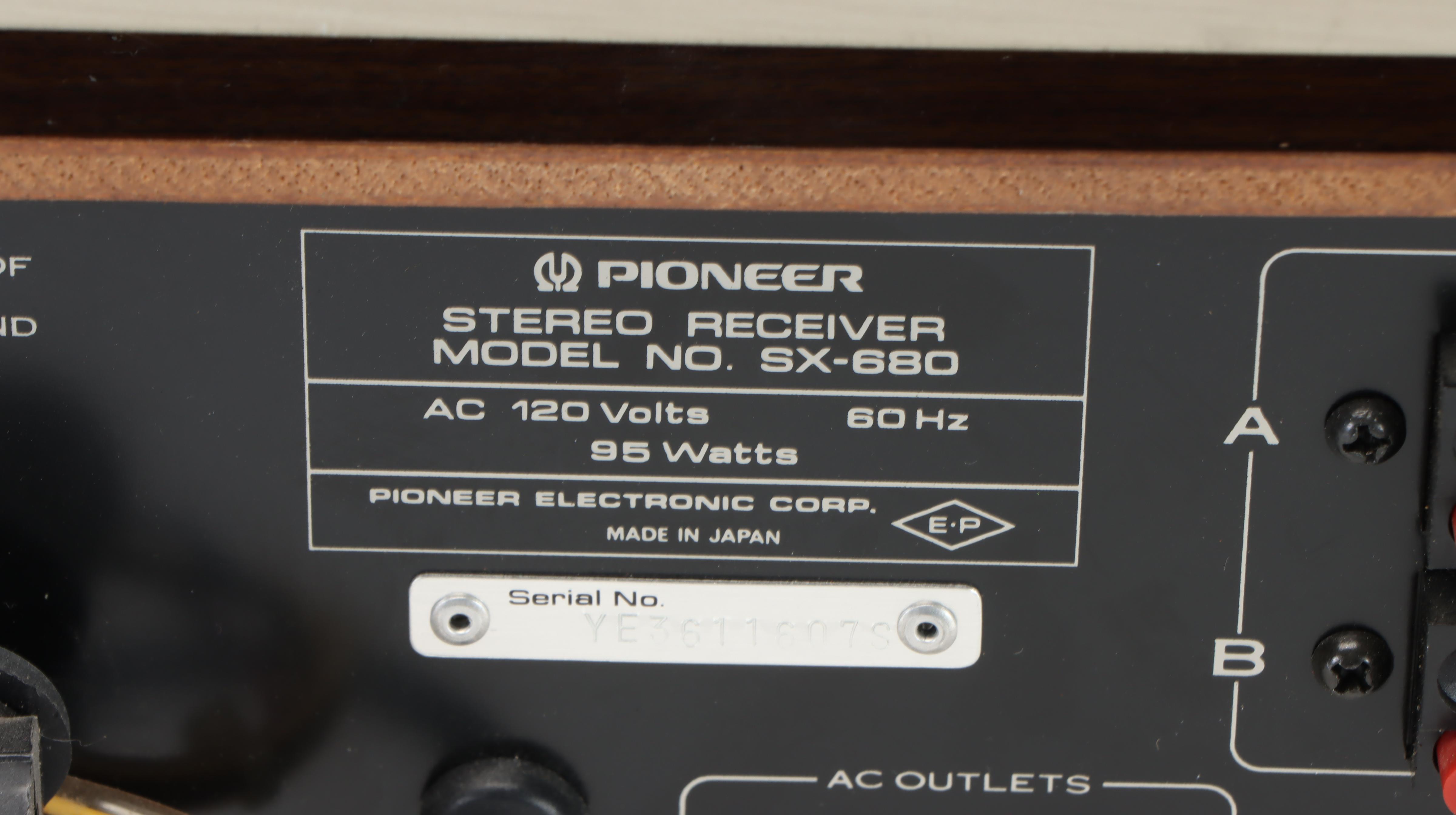 Pioneer SX-680 Receiver with TEAC X-306 Cassette Deck