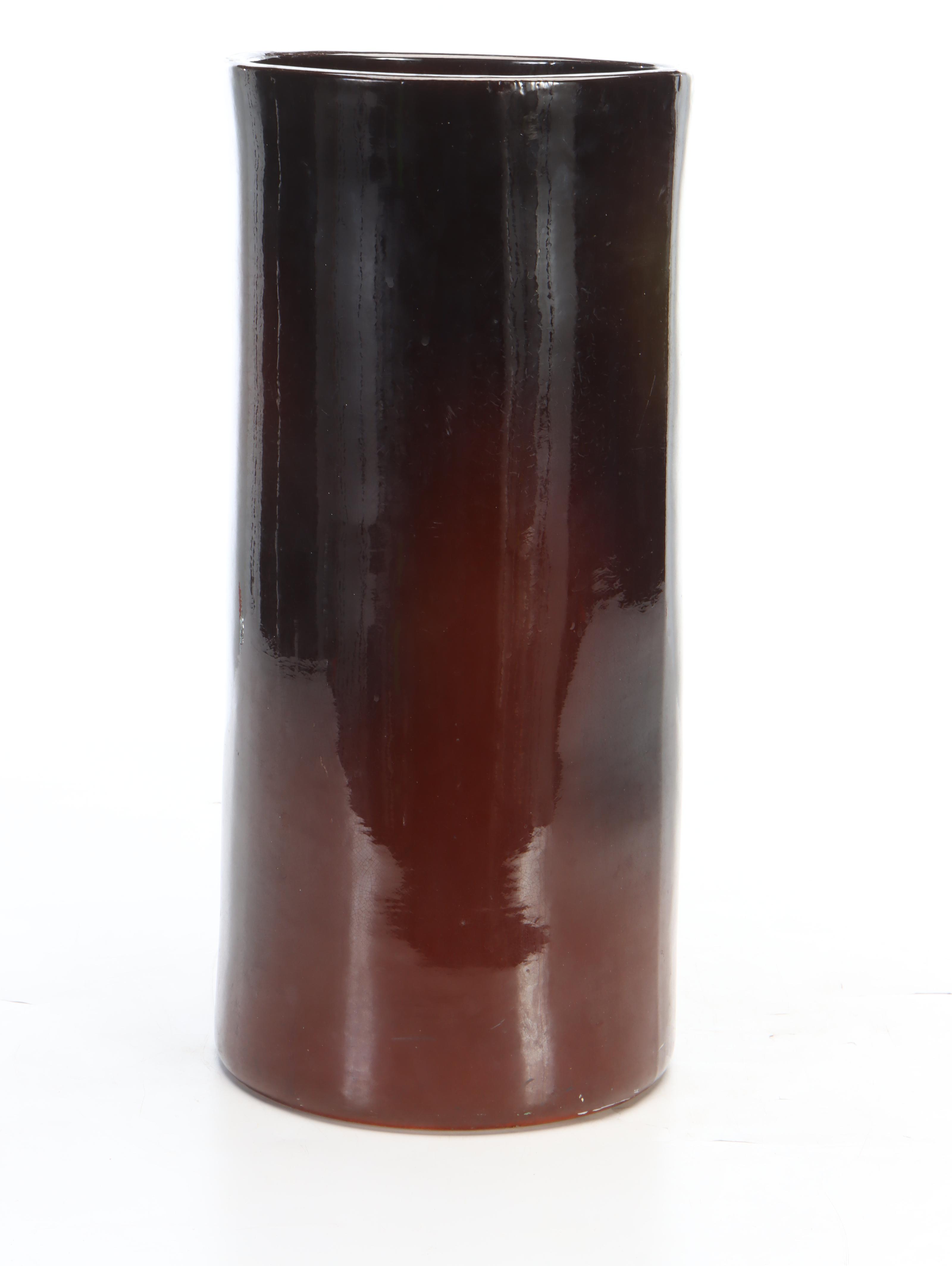 Weller Pottery Louwelsa Daffodil Umbrella Stand, Early 20th Century