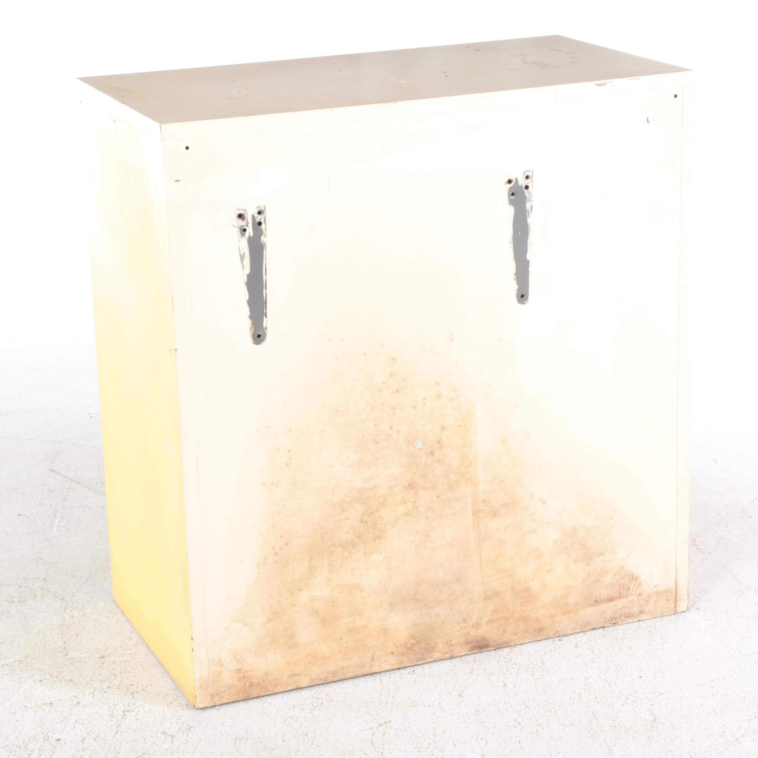 Cole Steel Mid Century Modern Painted Filing Cabinet with Hidden Safe