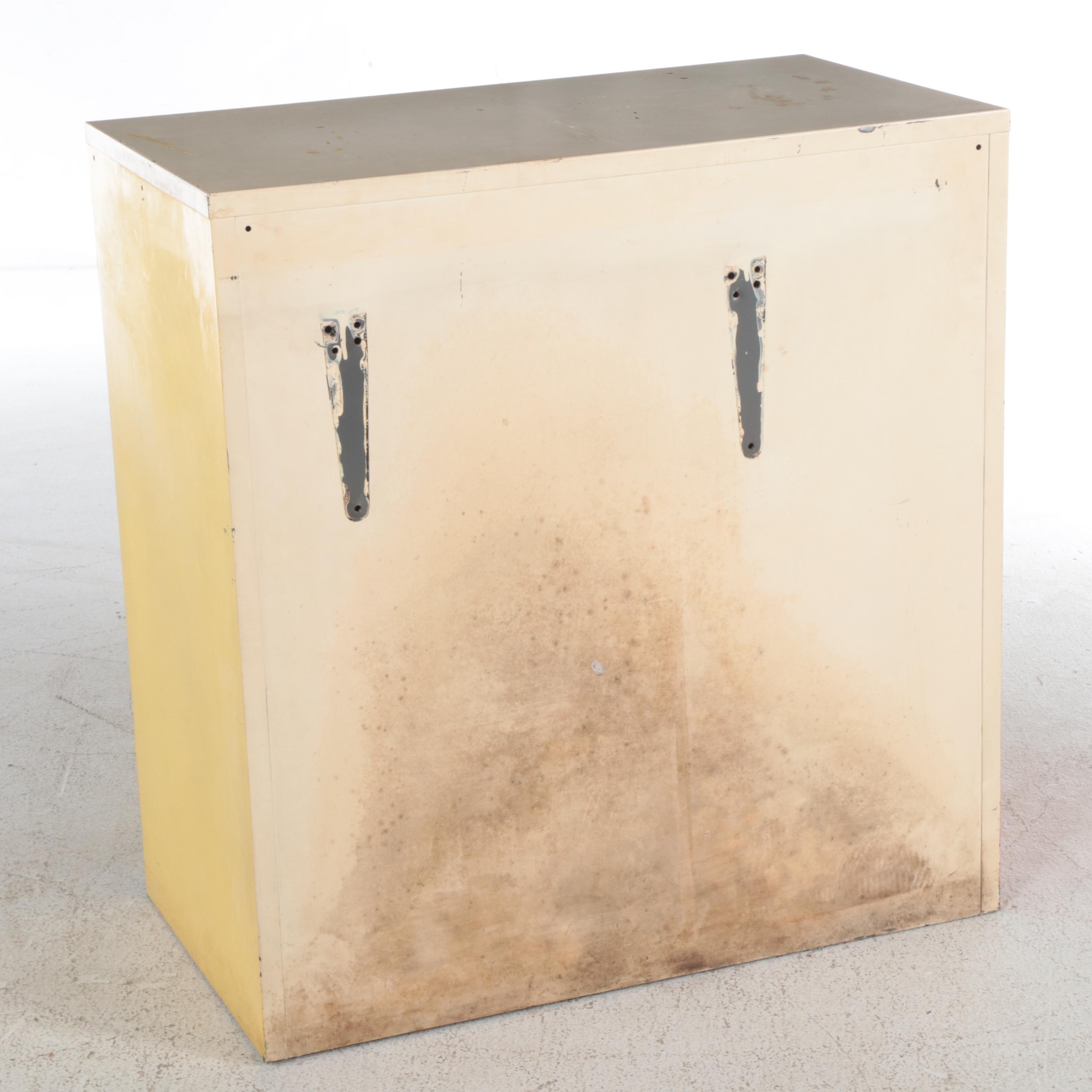 Cole Steel Mid Century Modern Painted Filing Cabinet with Hidden Safe