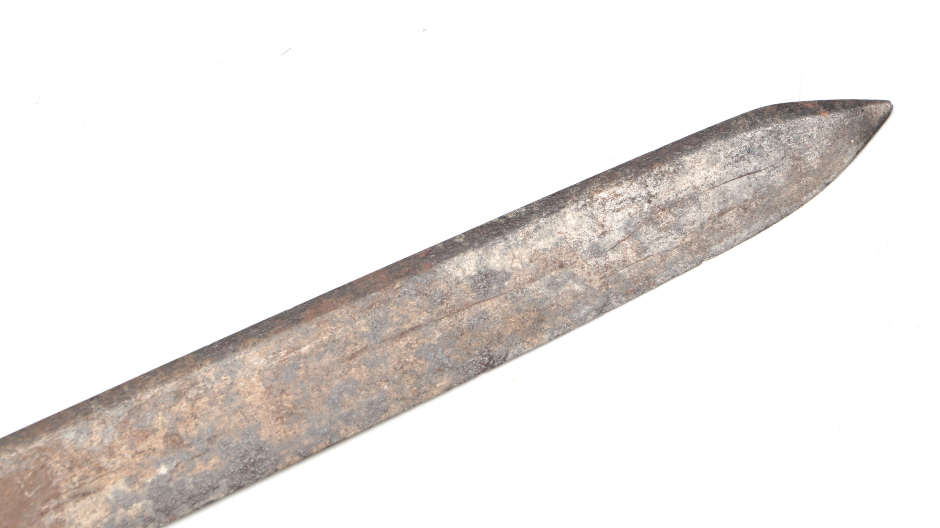 Antique German Shagreen-Handled and Brass-Hilted Hunting Sword