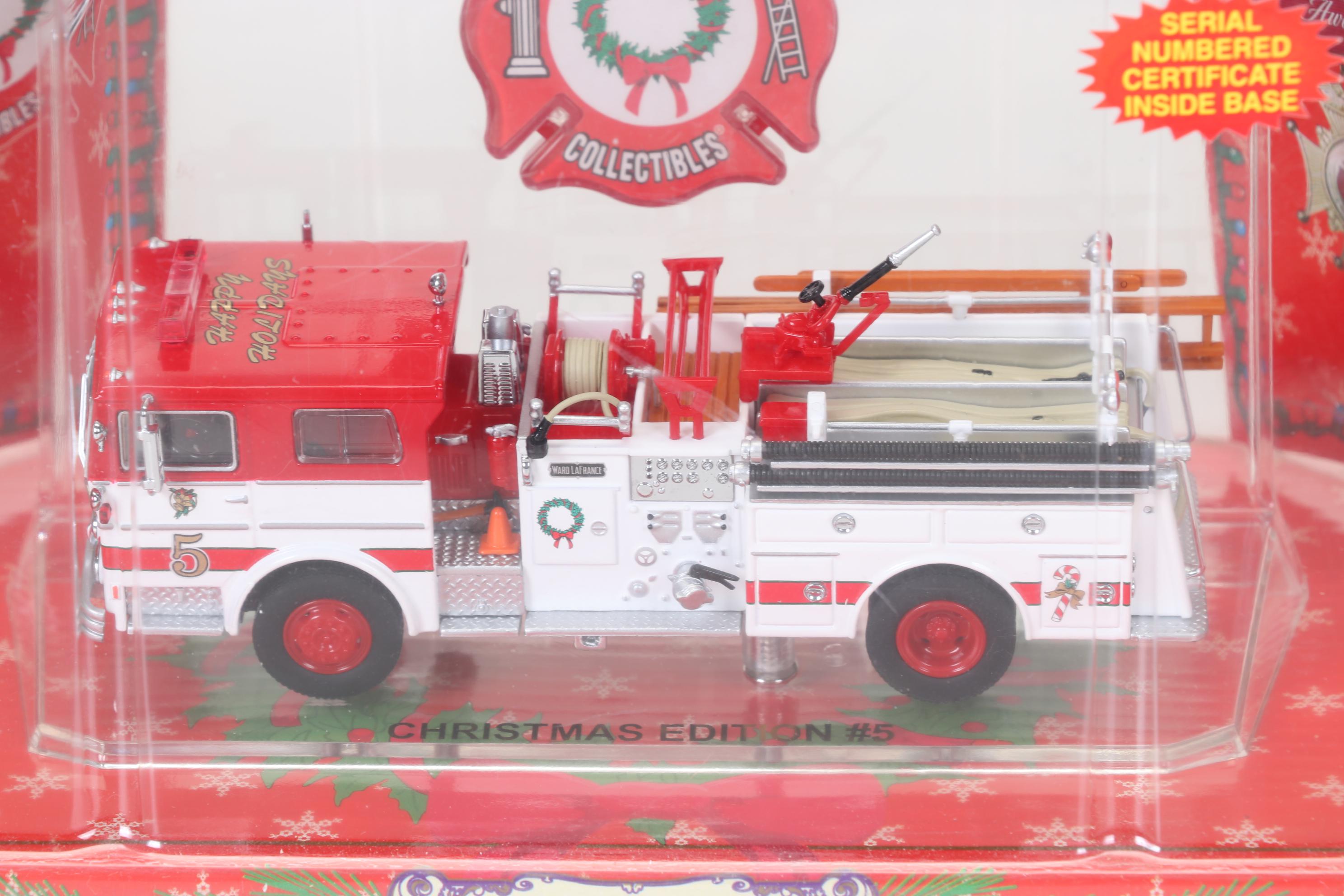 Seven Code 3 Limited Edition Die Cast 1/64 Scale Fire Trucks, 21st Century