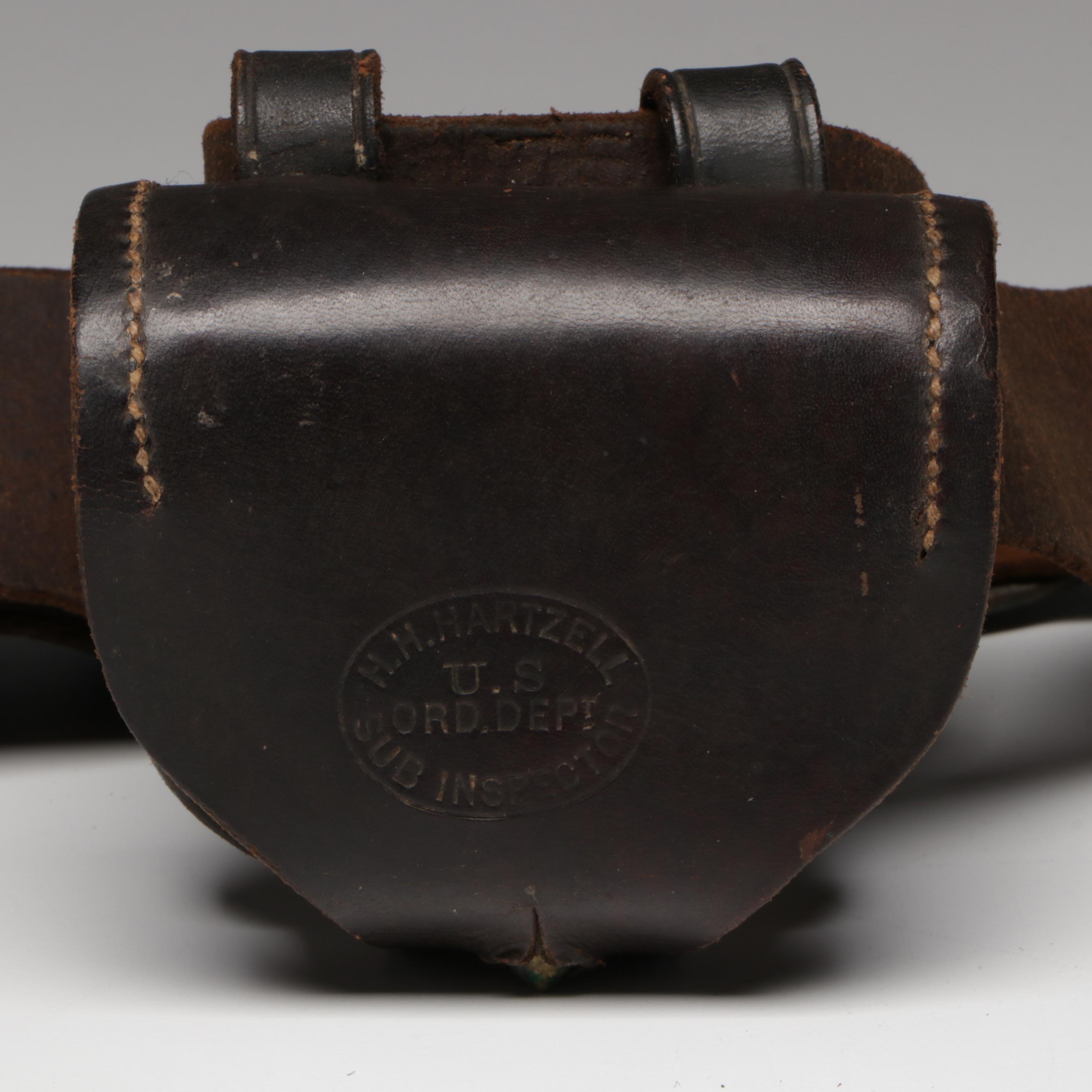 Civil War Era Watertown Arsenal Cap Box and Belt Plate with Later Cap Box