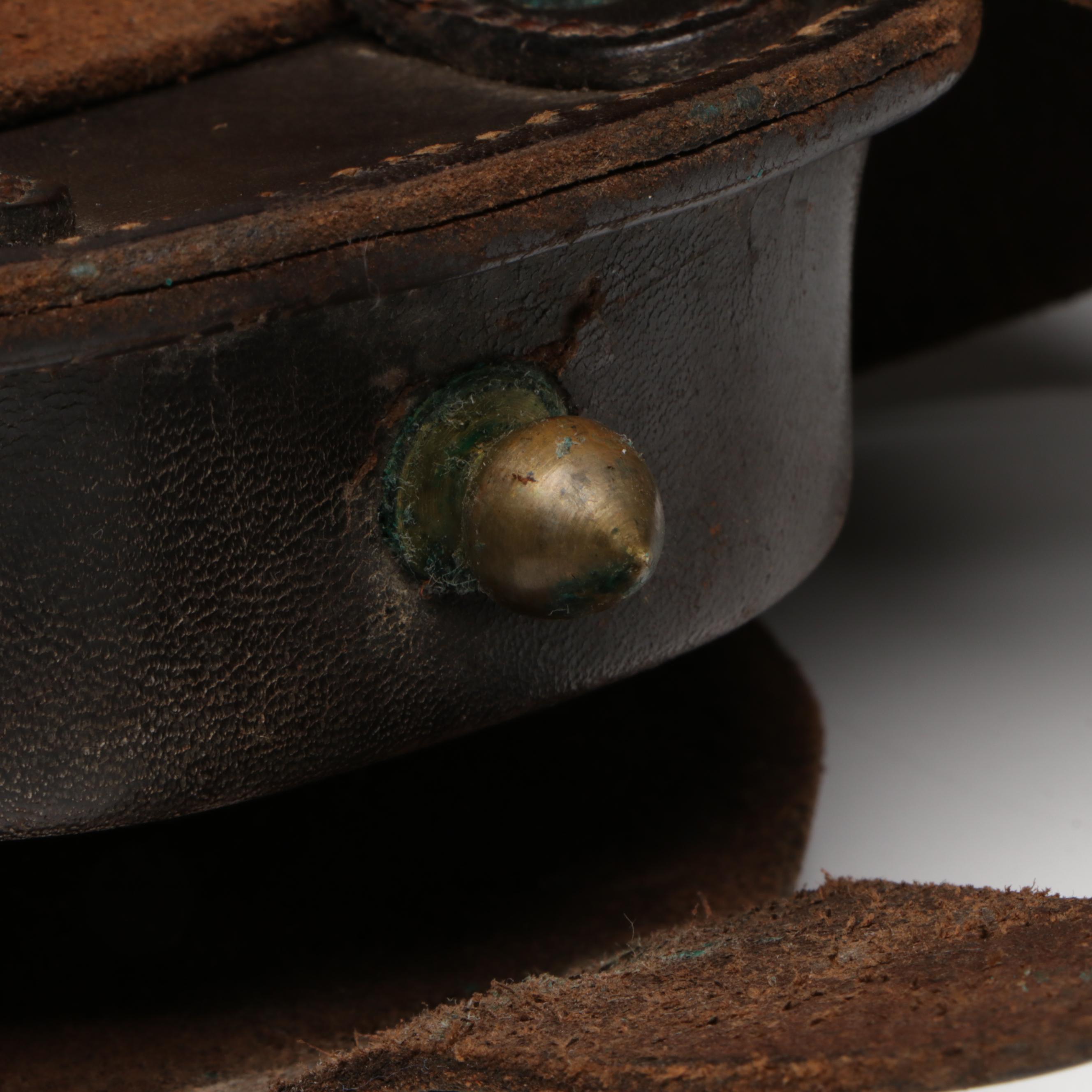 Civil War Era Watertown Arsenal Cap Box and Belt Plate with Later Cap Box