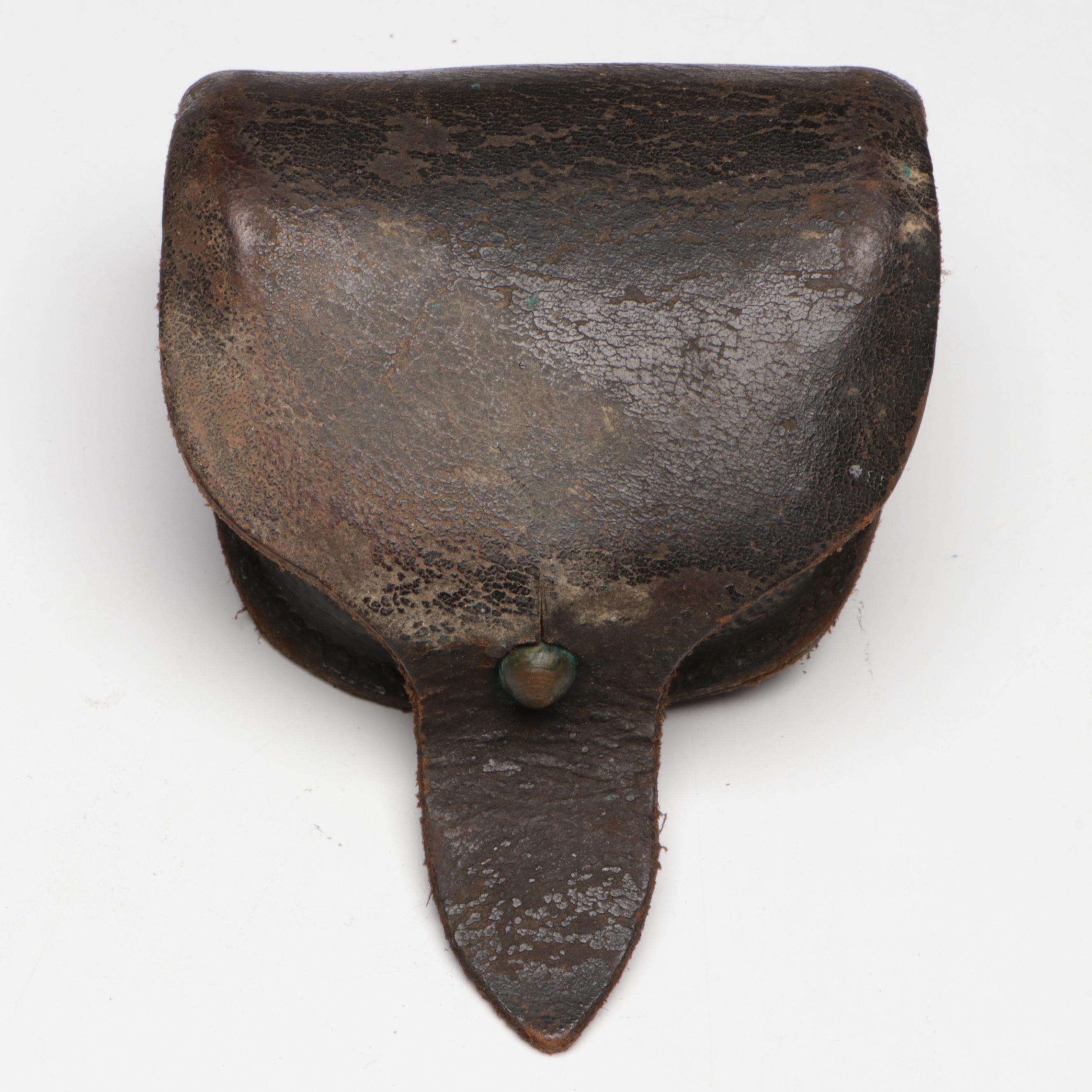 Civil War Era Watertown Arsenal Cap Box and Belt Plate with Later Cap Box