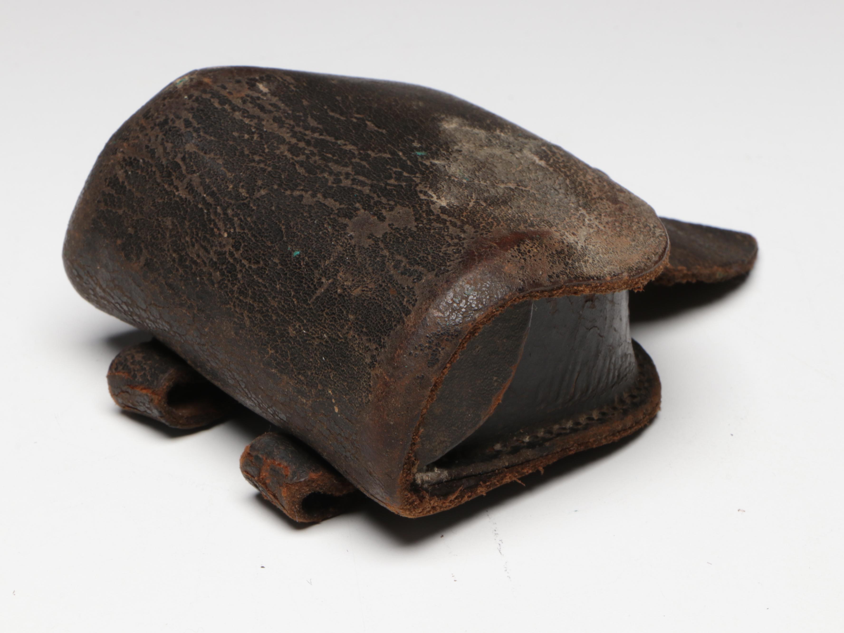 Civil War Era Watertown Arsenal Cap Box and Belt Plate with Later Cap Box