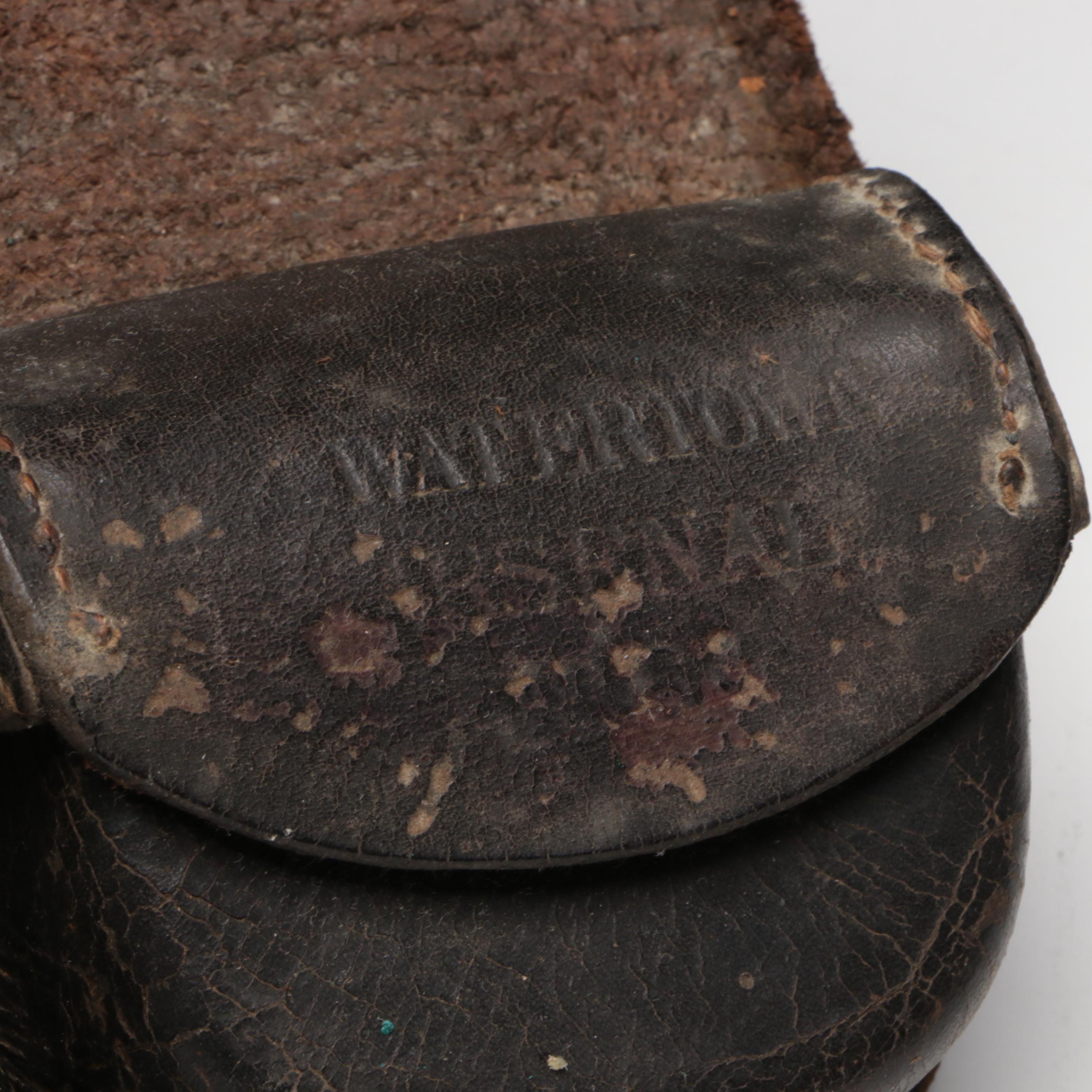 Civil War Era Watertown Arsenal Cap Box and Belt Plate with Later Cap Box