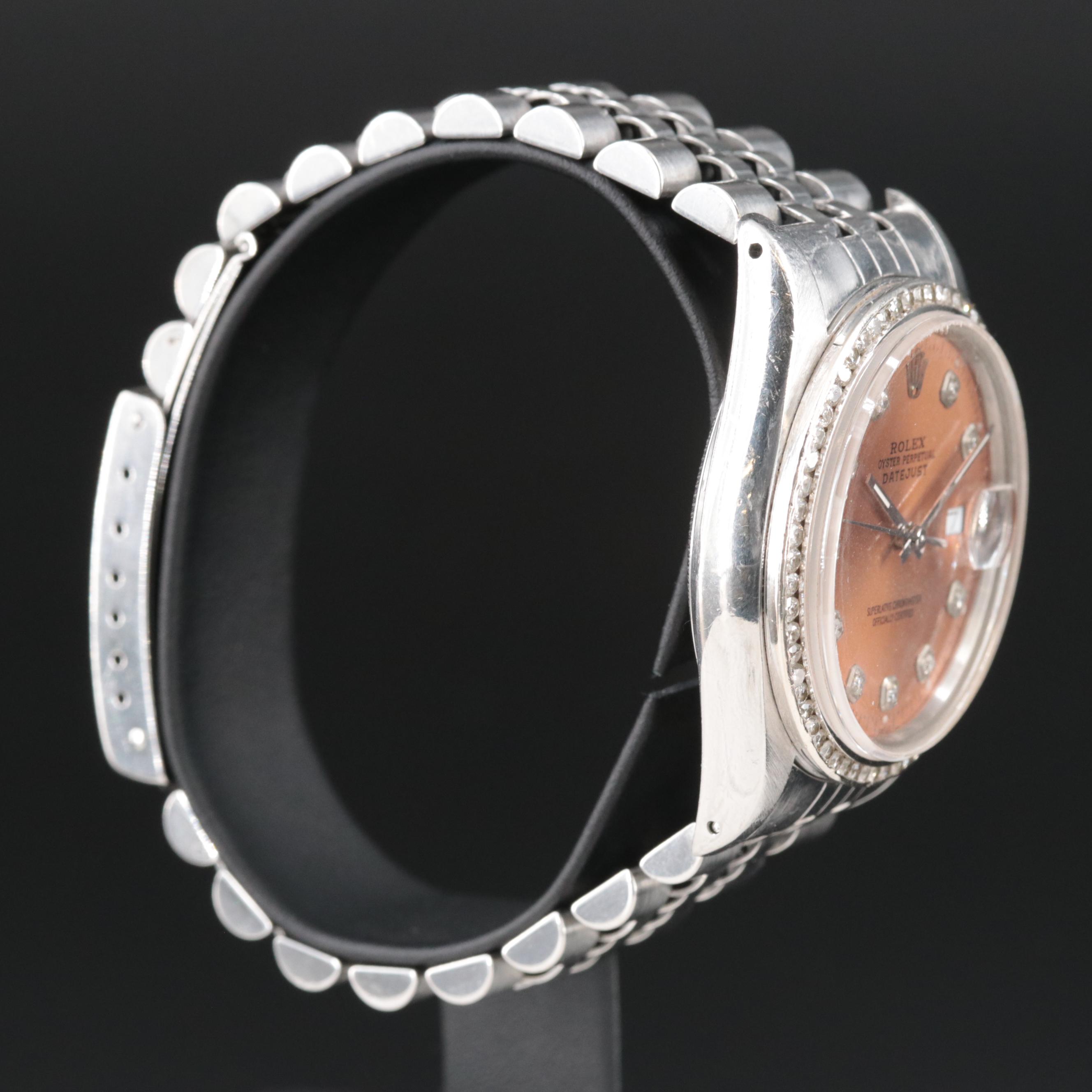 1986 Rolex Custom 1.26 CTW Diamond Dial and Bezel Datejust Watch