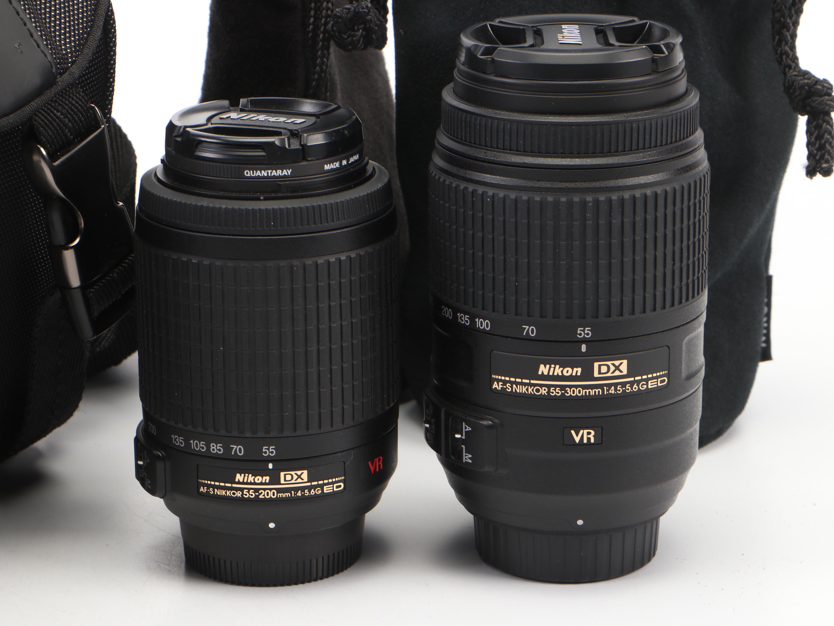 Canon EOS Rebel Ti Camera and Nikon D3100 With Accessories and Case