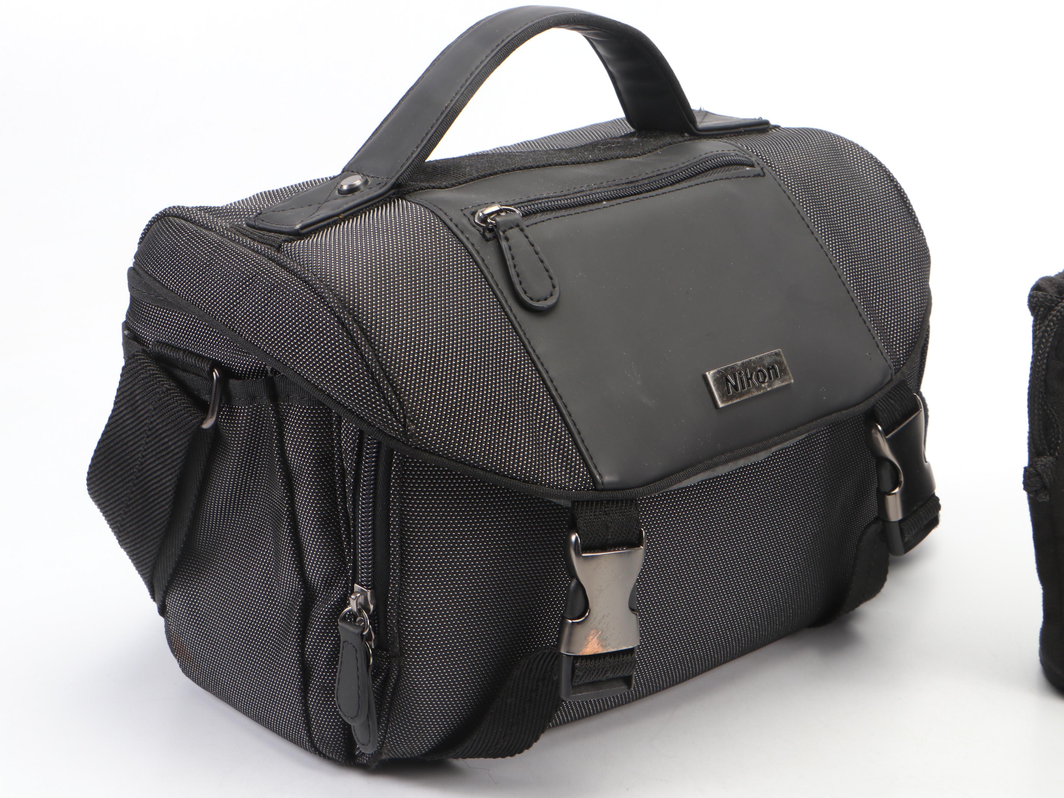 Canon EOS Rebel Ti Camera and Nikon D3100 With Accessories and Case