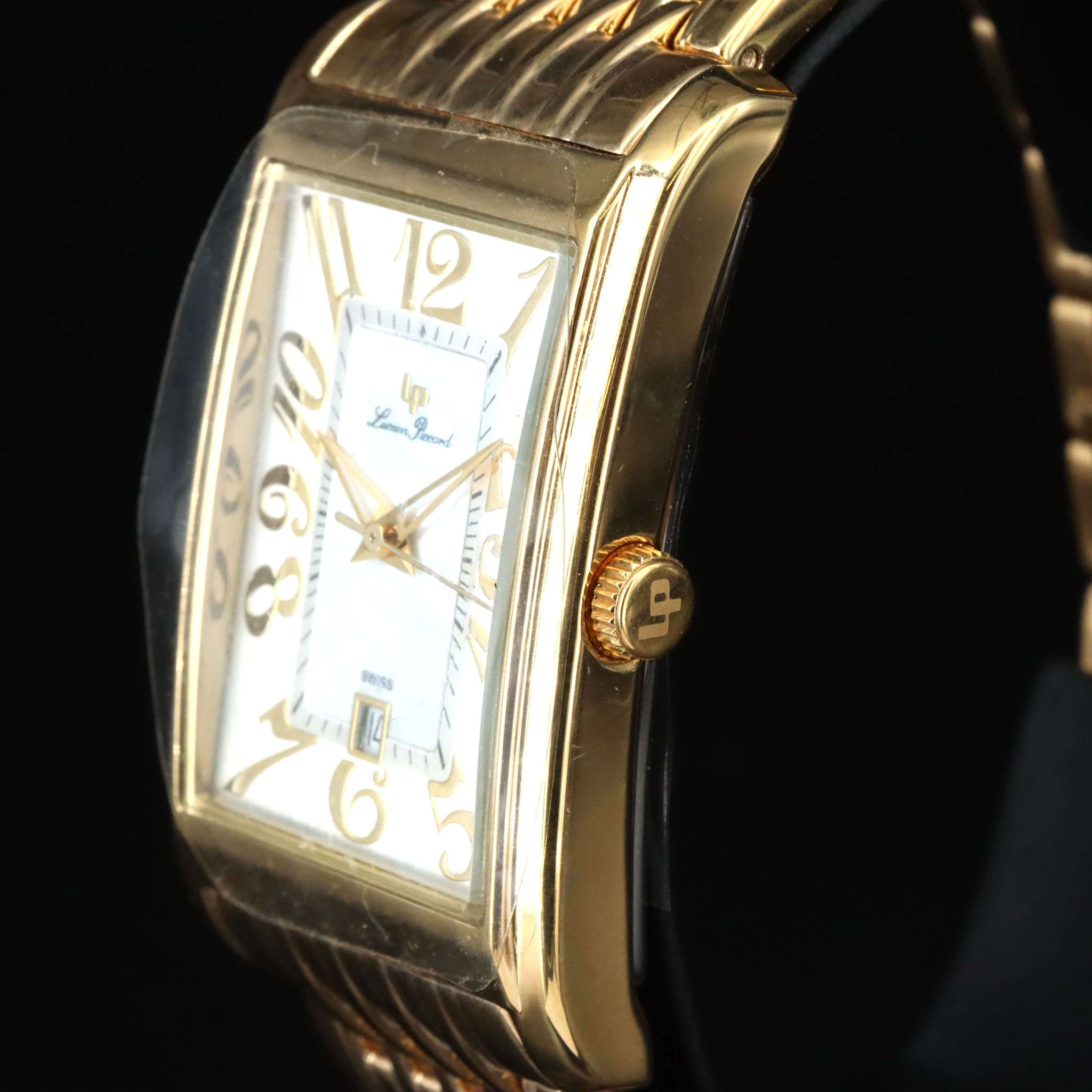 Lucien Piccard Stainless Steel Quartz Watch with Mother-of-Pearl Dial