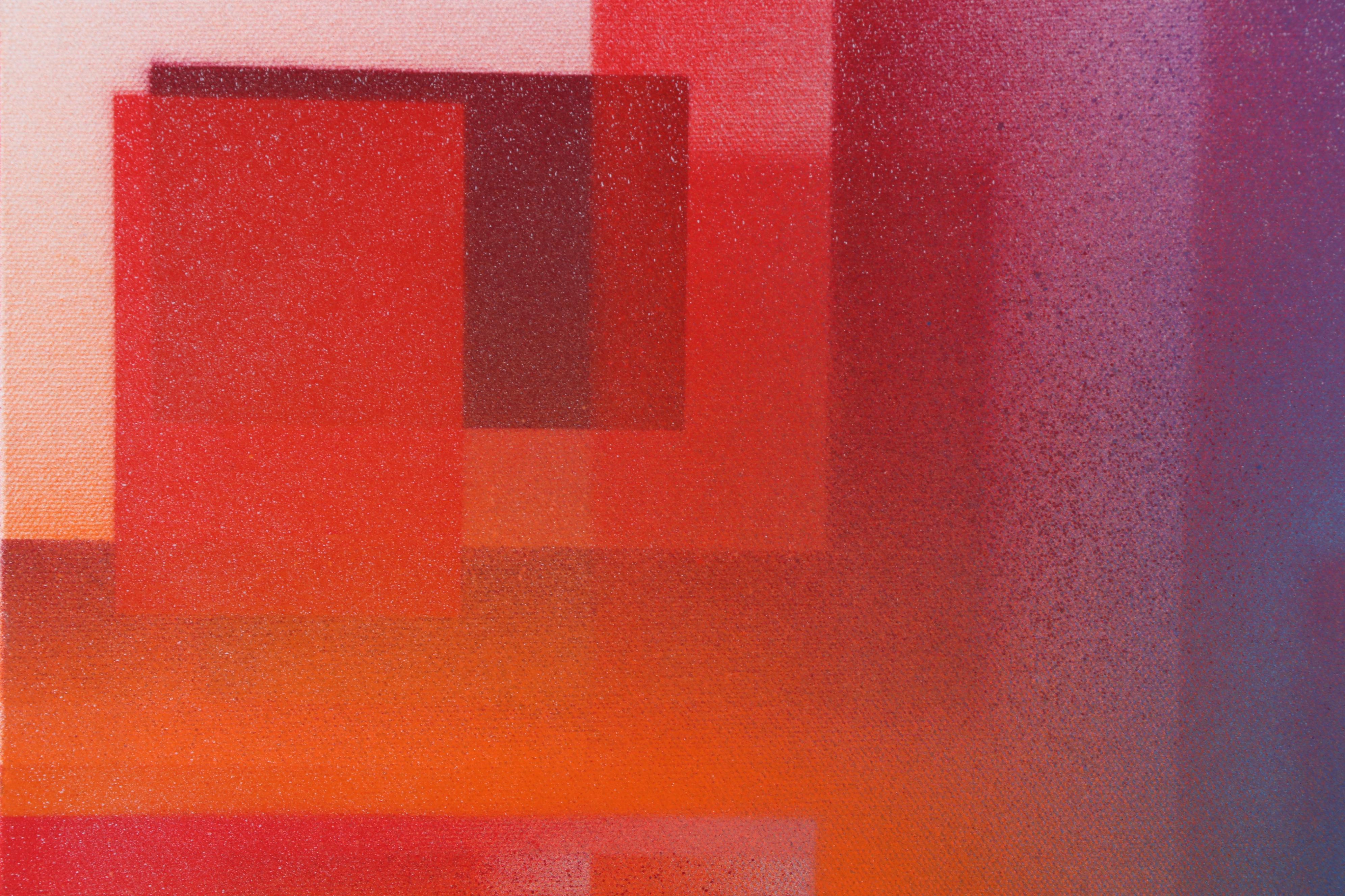 Jason Michael Durham Abstract Geometric Enamel Painting "Echo," 2024