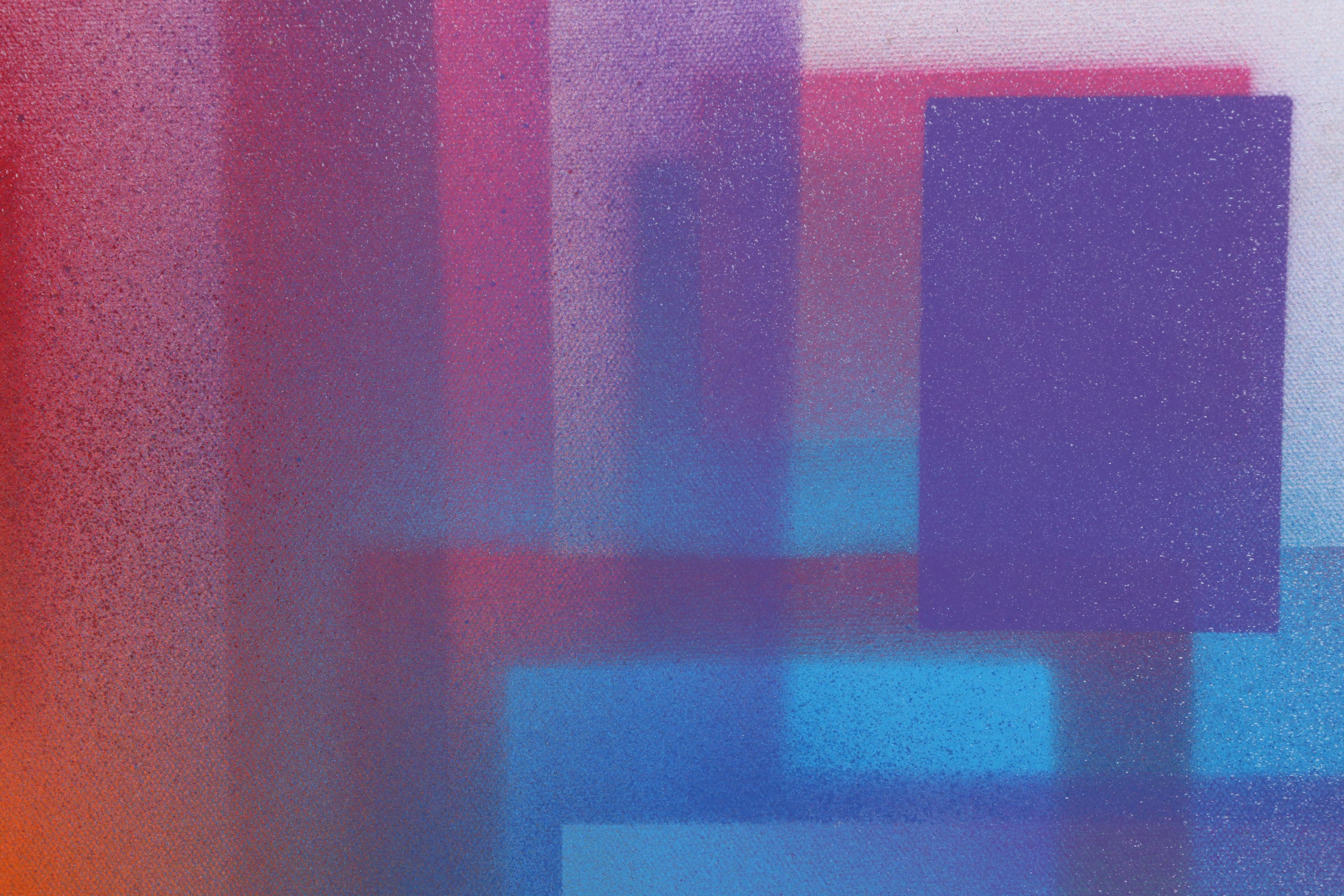 Jason Michael Durham Abstract Geometric Enamel Painting "Echo," 2024