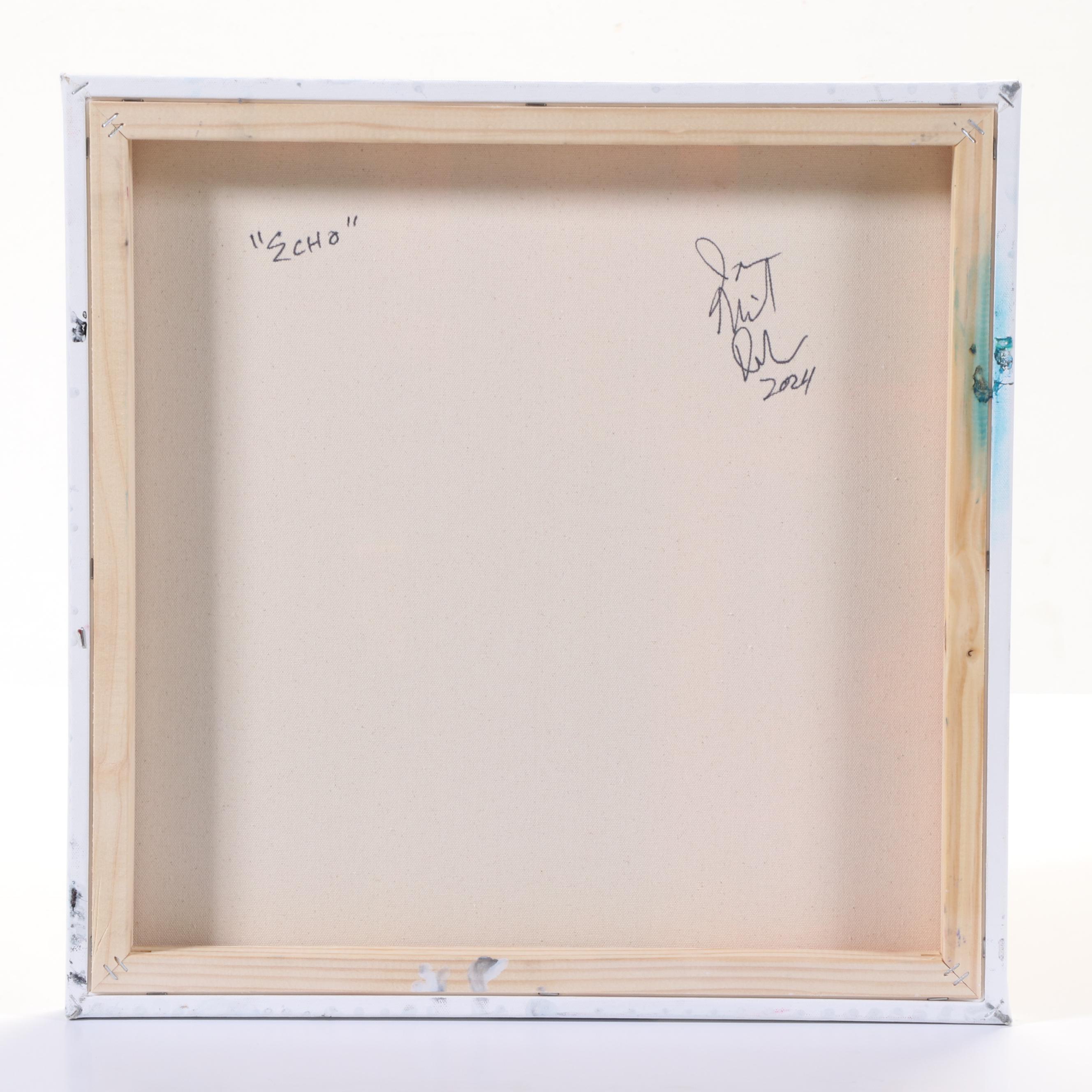 Jason Michael Durham Abstract Geometric Enamel Painting "Echo," 2024