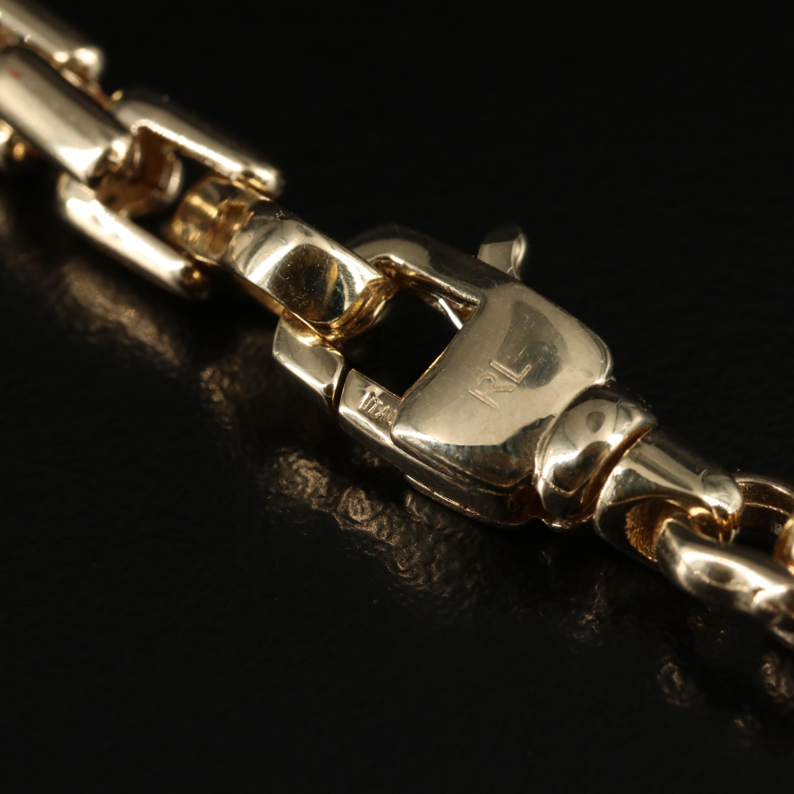 Italian 14K Fancy Box Chain Necklace