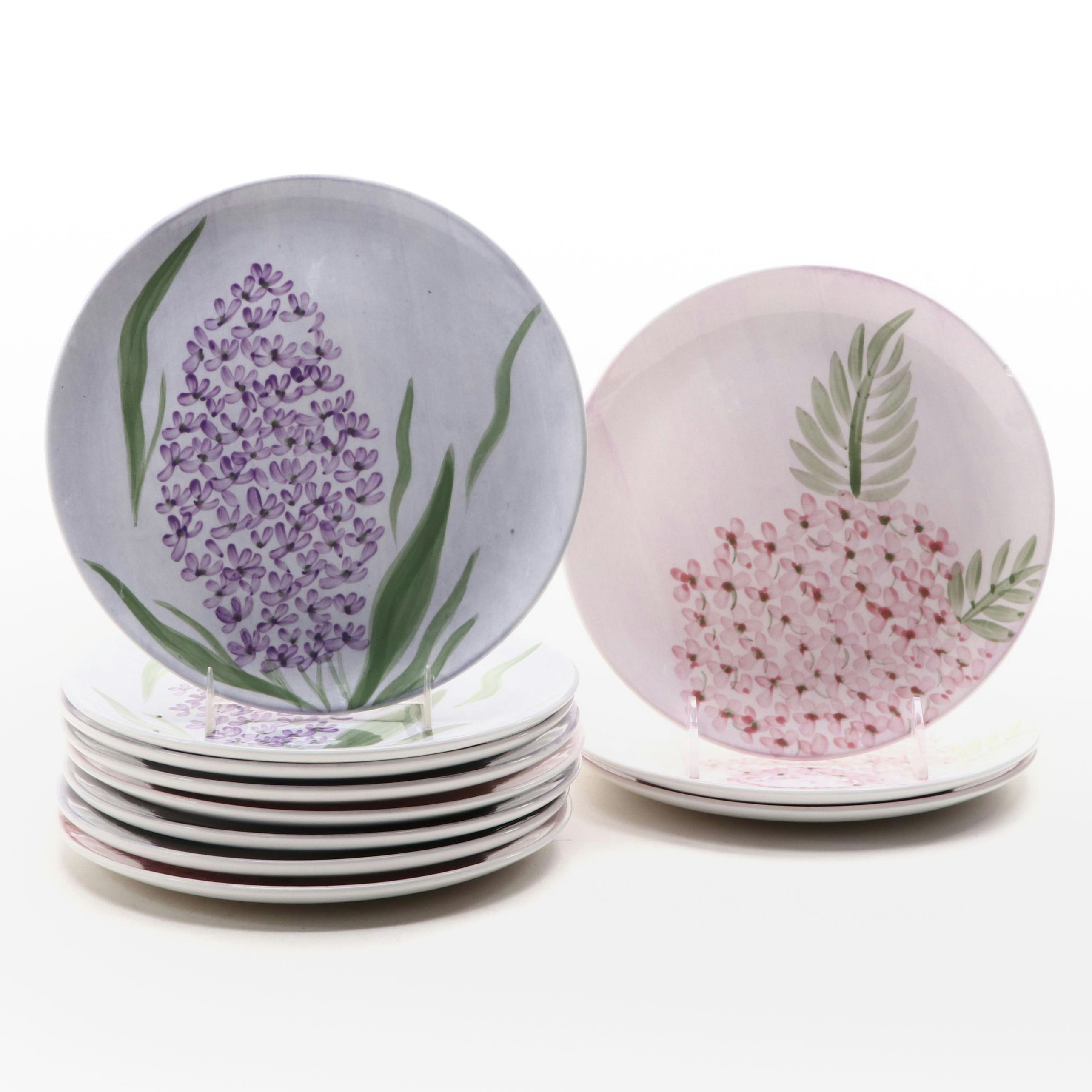 Cooks Club Ceramic Floral Plates