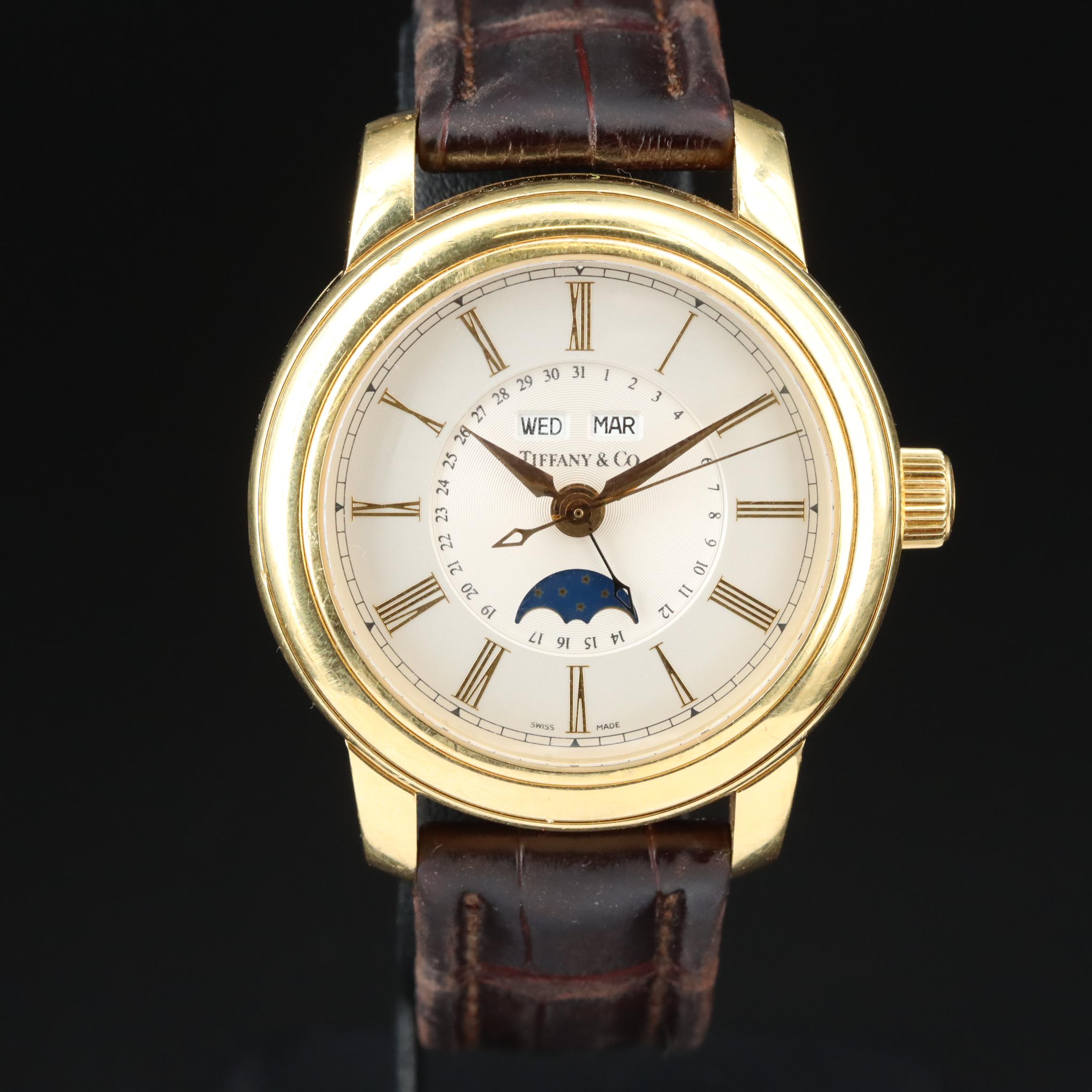 18K Tiffany & Co. Triple Calendar Moonphase Watch