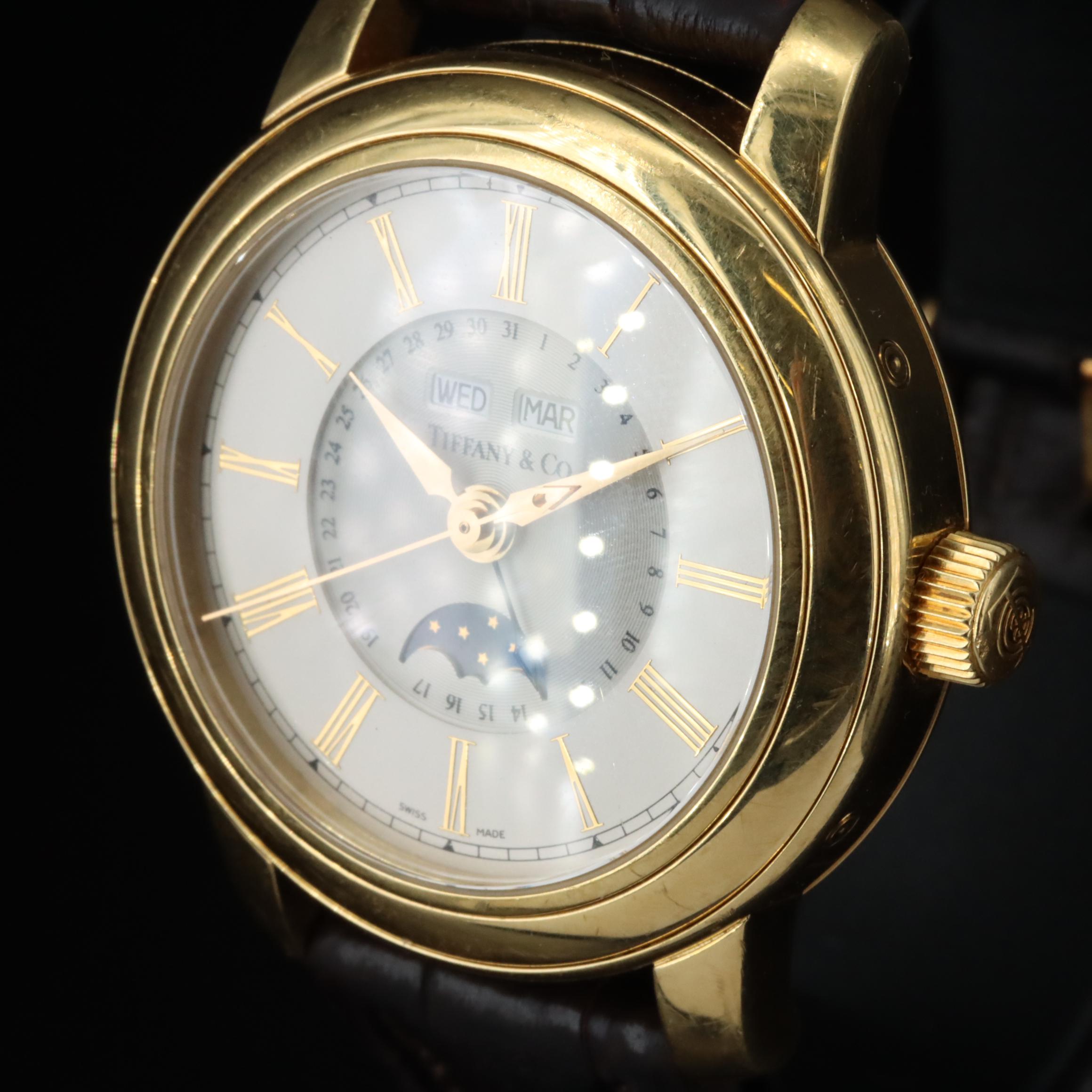 18K Tiffany & Co. Triple Calendar Moonphase Watch
