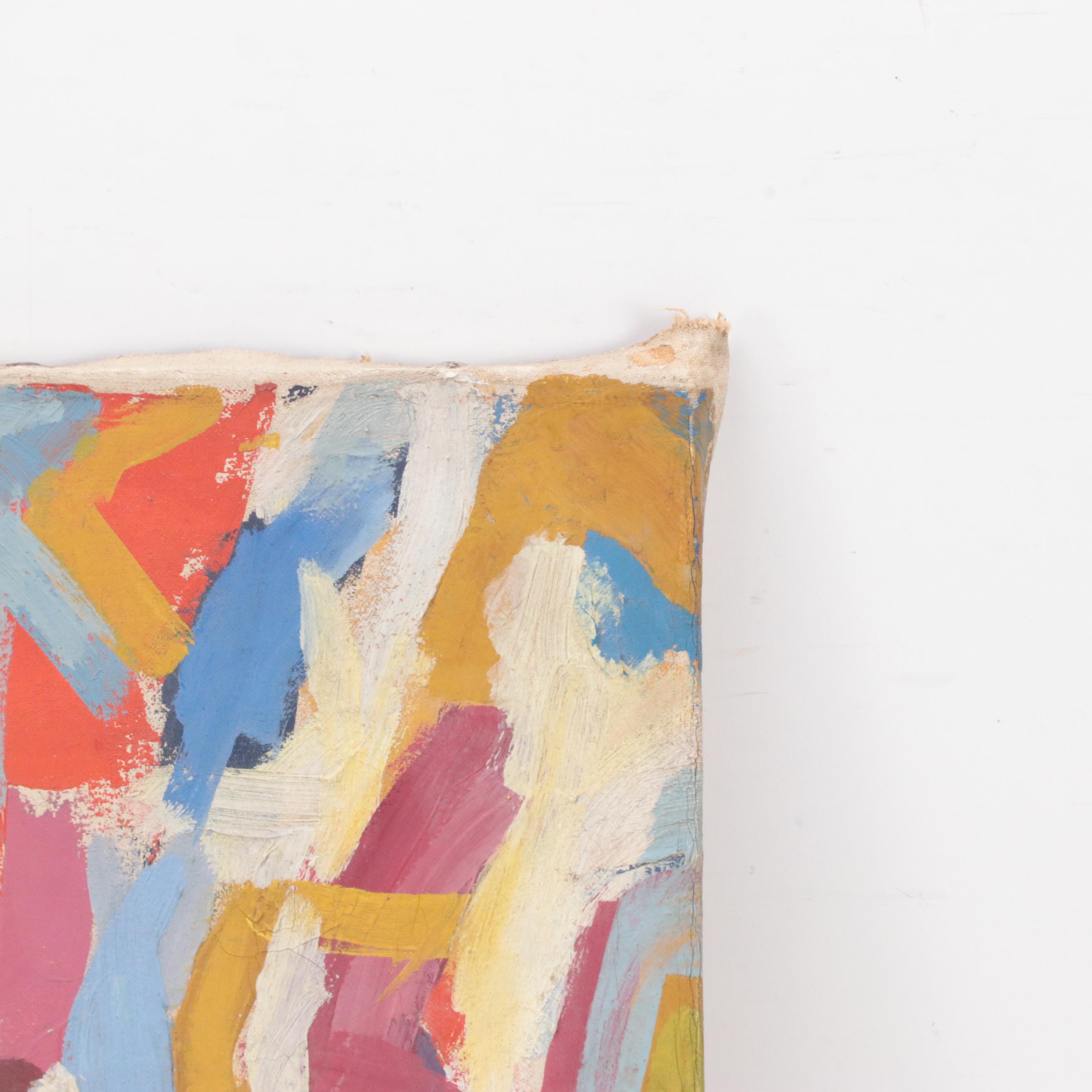 Abstract Non-Objective Oil Painting, Mid to Late 20th Century