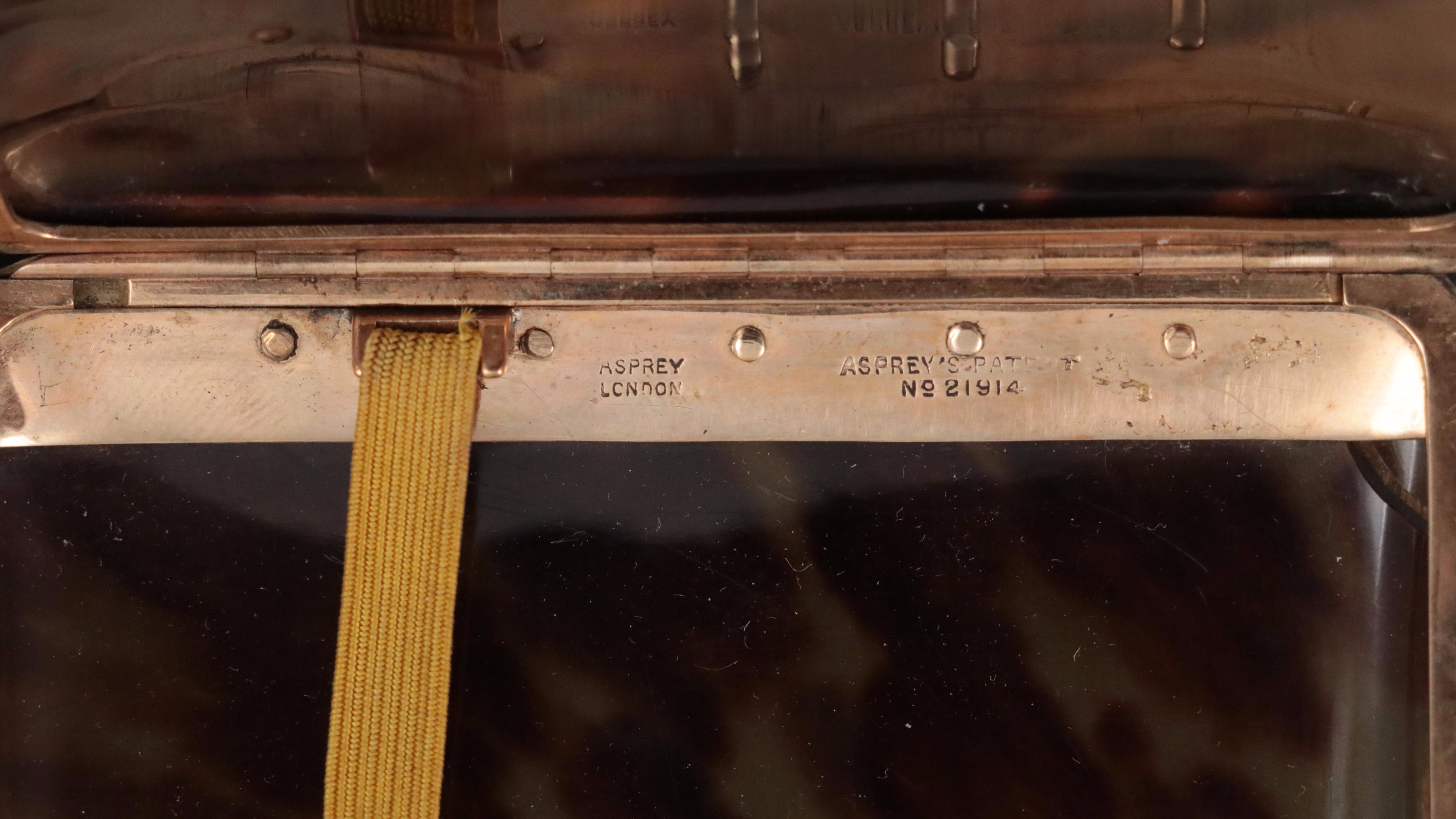 Asprey and Co. (London) Tortoise Shell and 9K Yellow Gold Cigarette Case