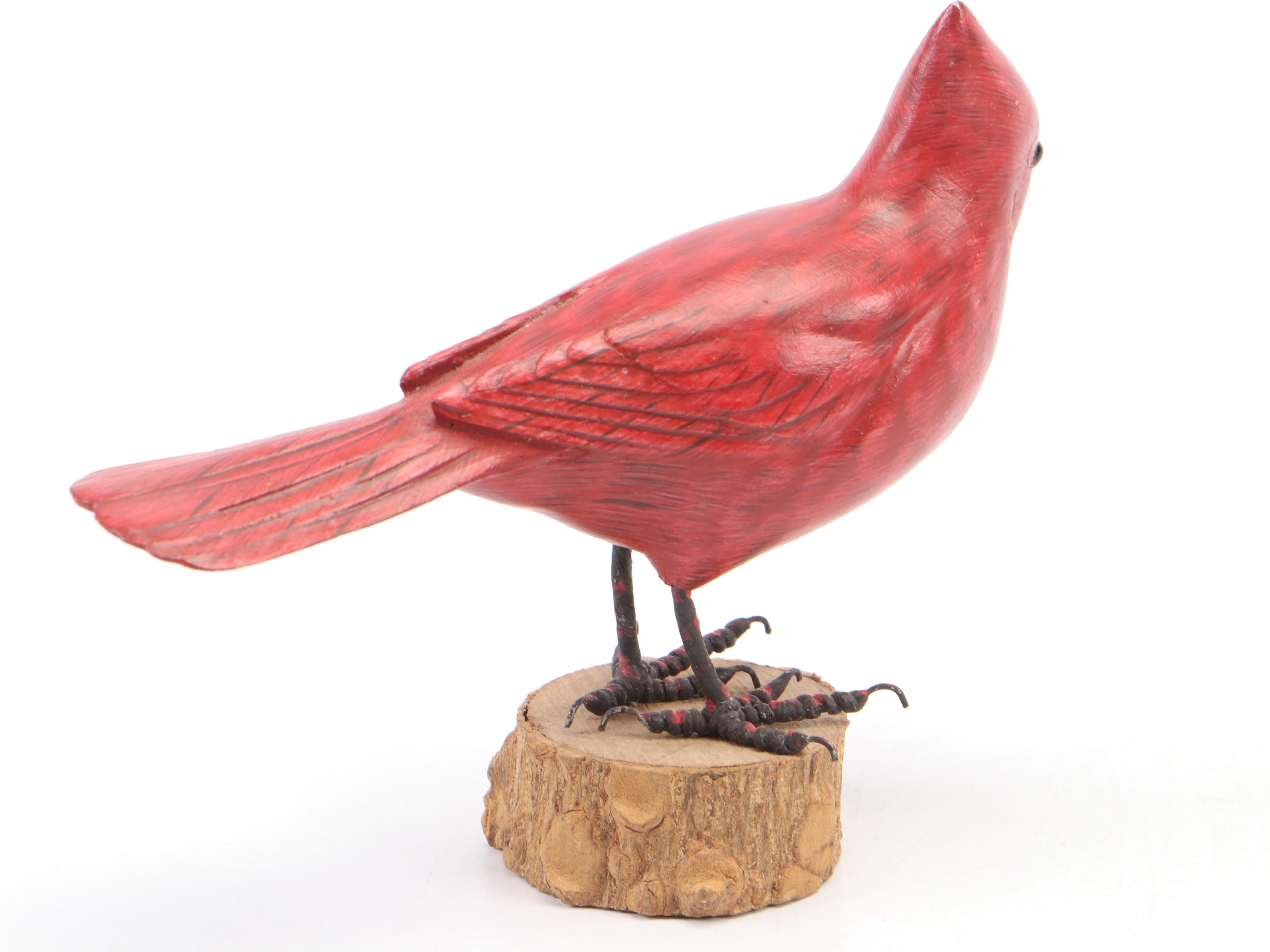 Hand-Crafted Blue Jay, Robin and Cardinal Bird Figurines