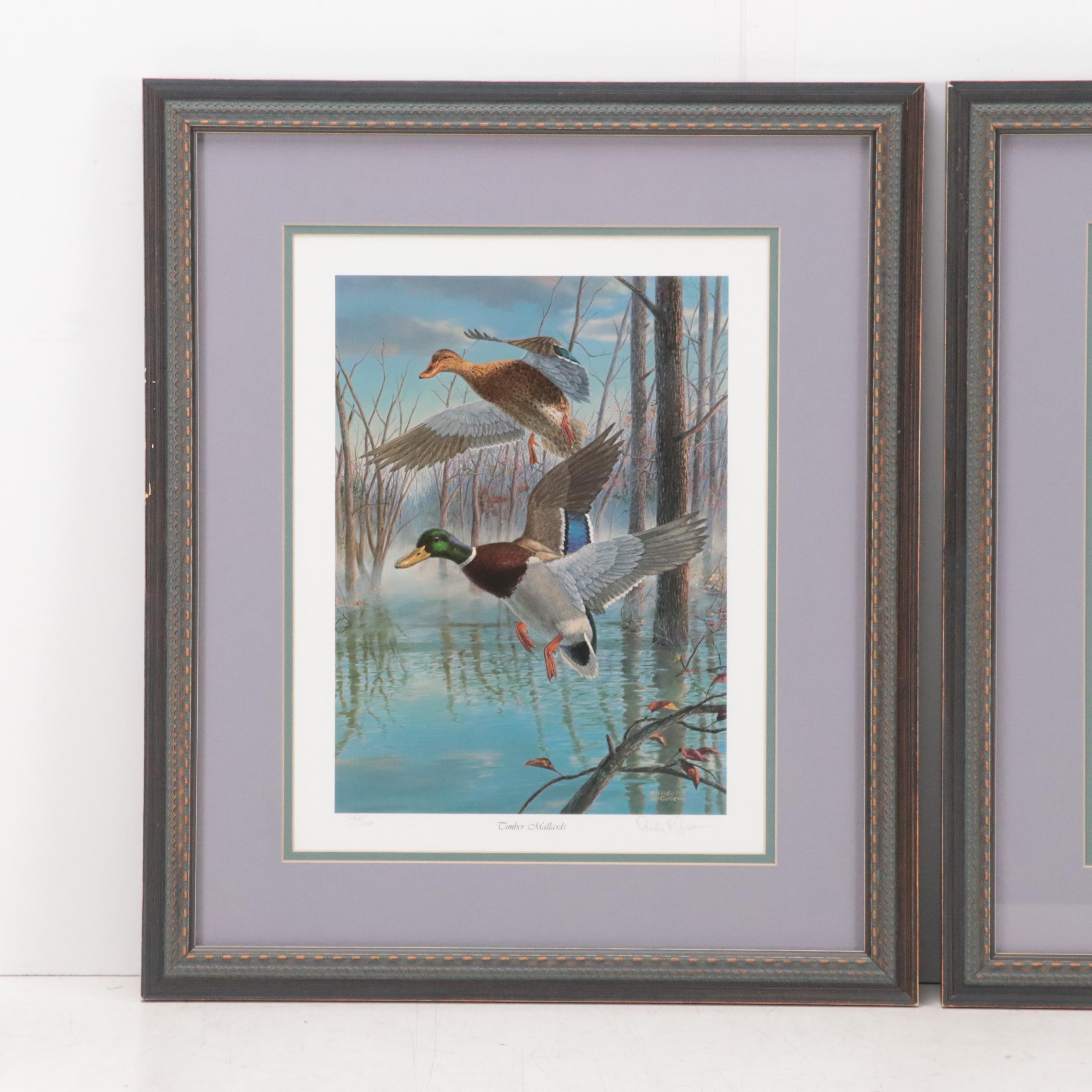 Randy McGovern Offset Lithographs "Lakeside Woodducks" and "Timber Mallards"