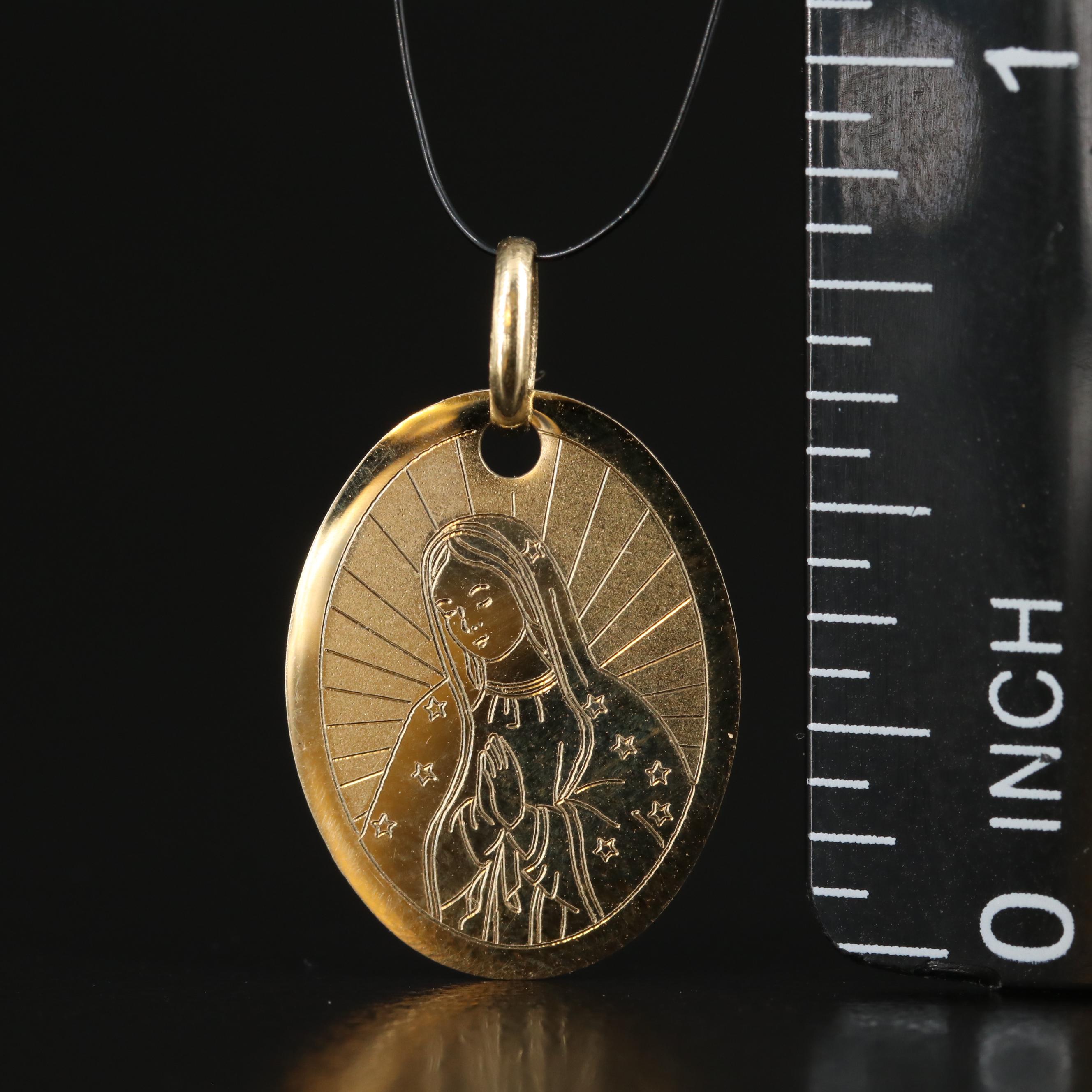 14K Virgin Mary Charm