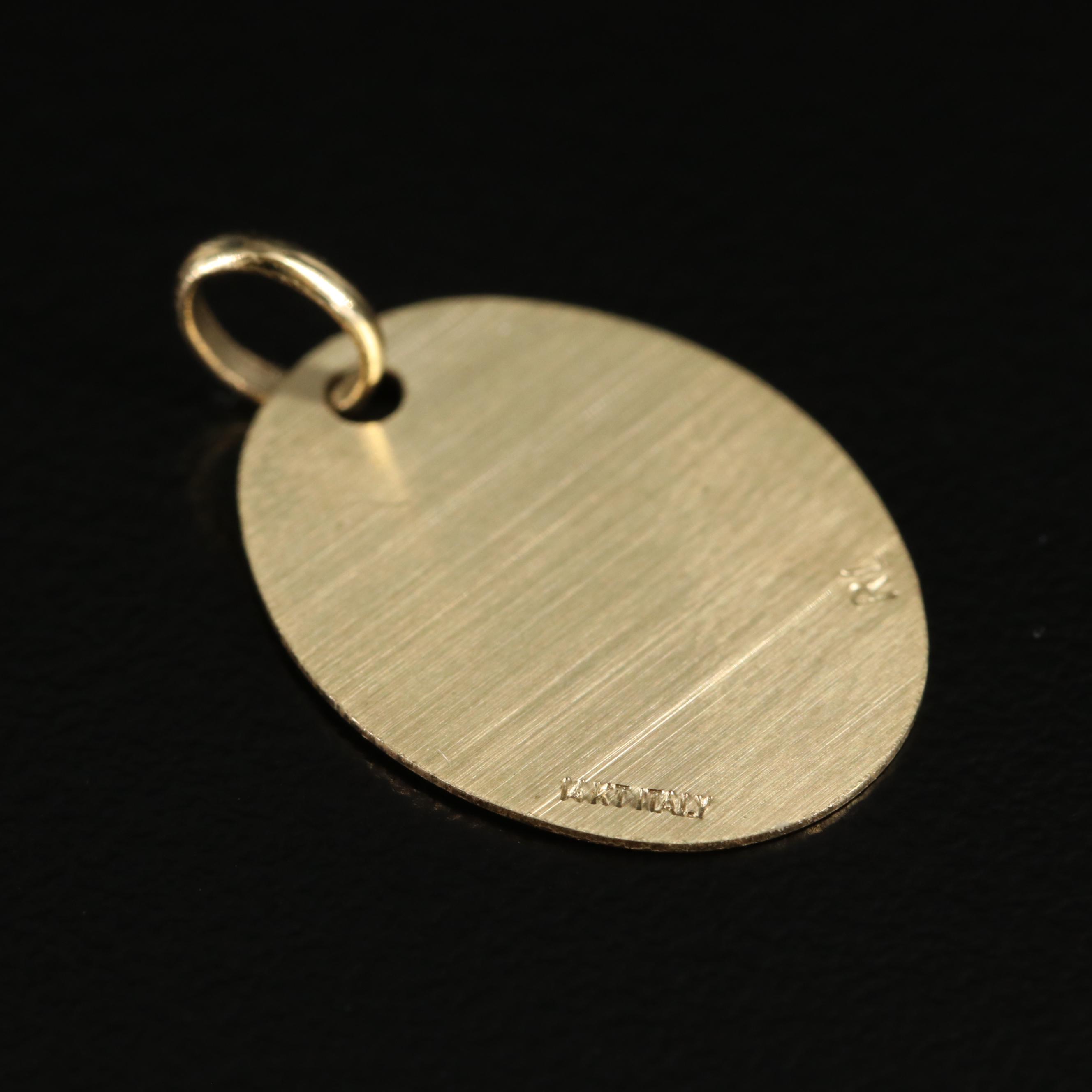 14K Virgin Mary Charm