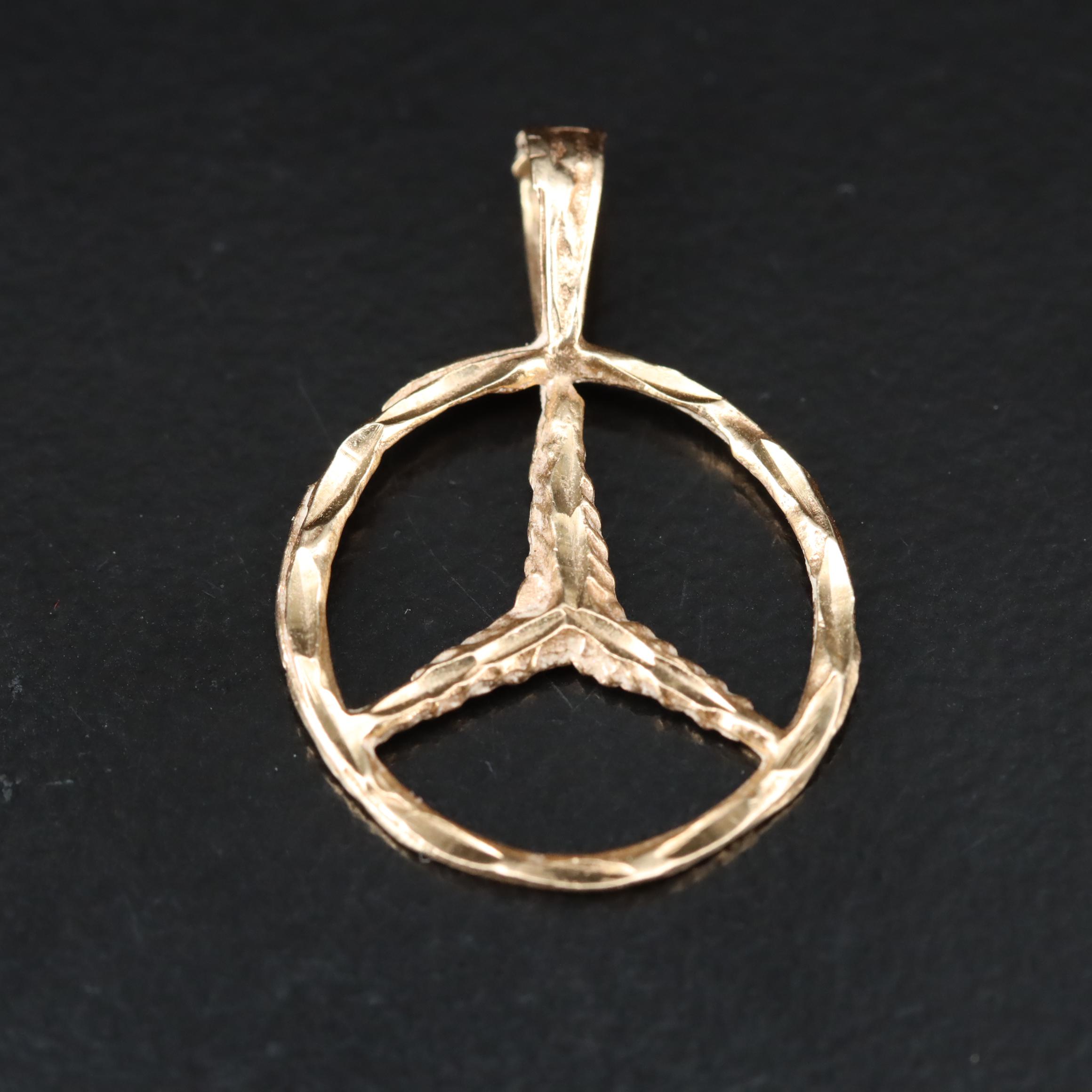 14K Car Logo Pendant