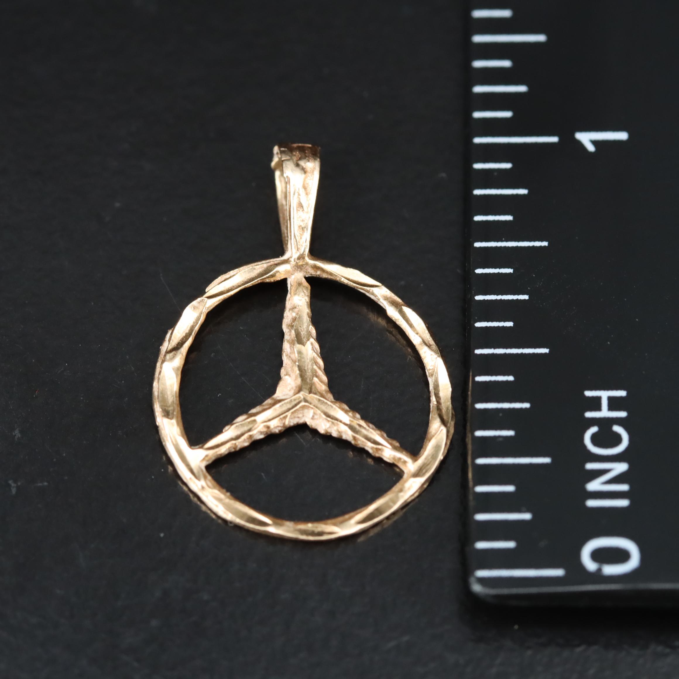 14K Car Logo Pendant