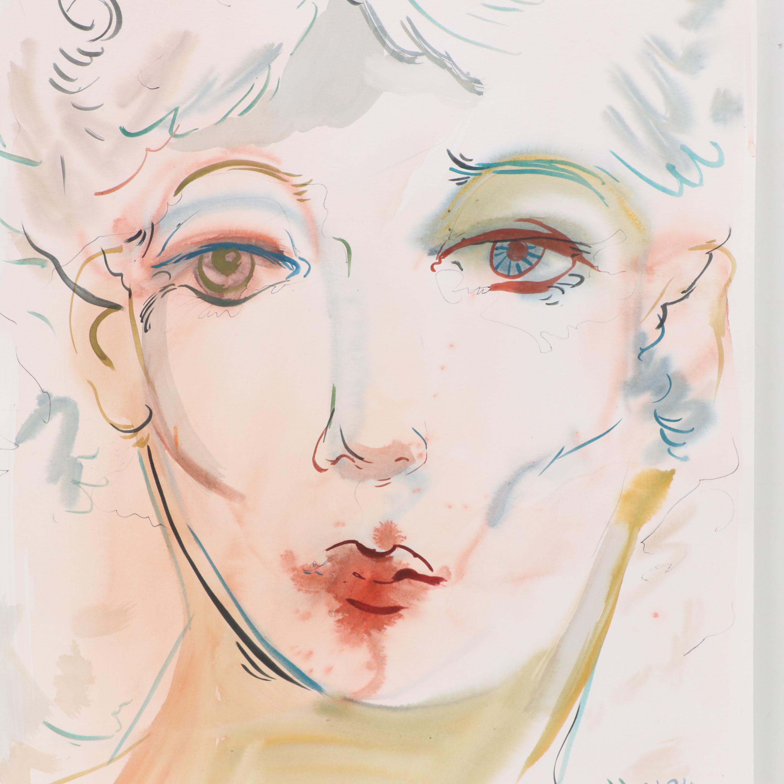 Dan Sabau Watercolor Painting "The Patient Artist," 2024